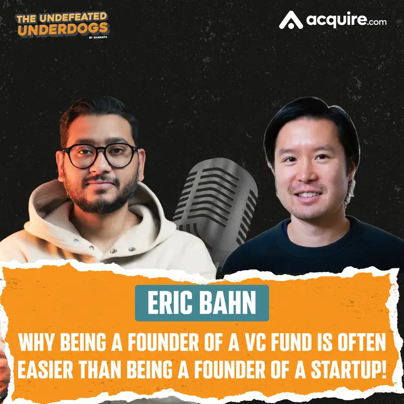 Eric Bahn - Why being a founder of a VC fund is often easier than being a founder of a startup!