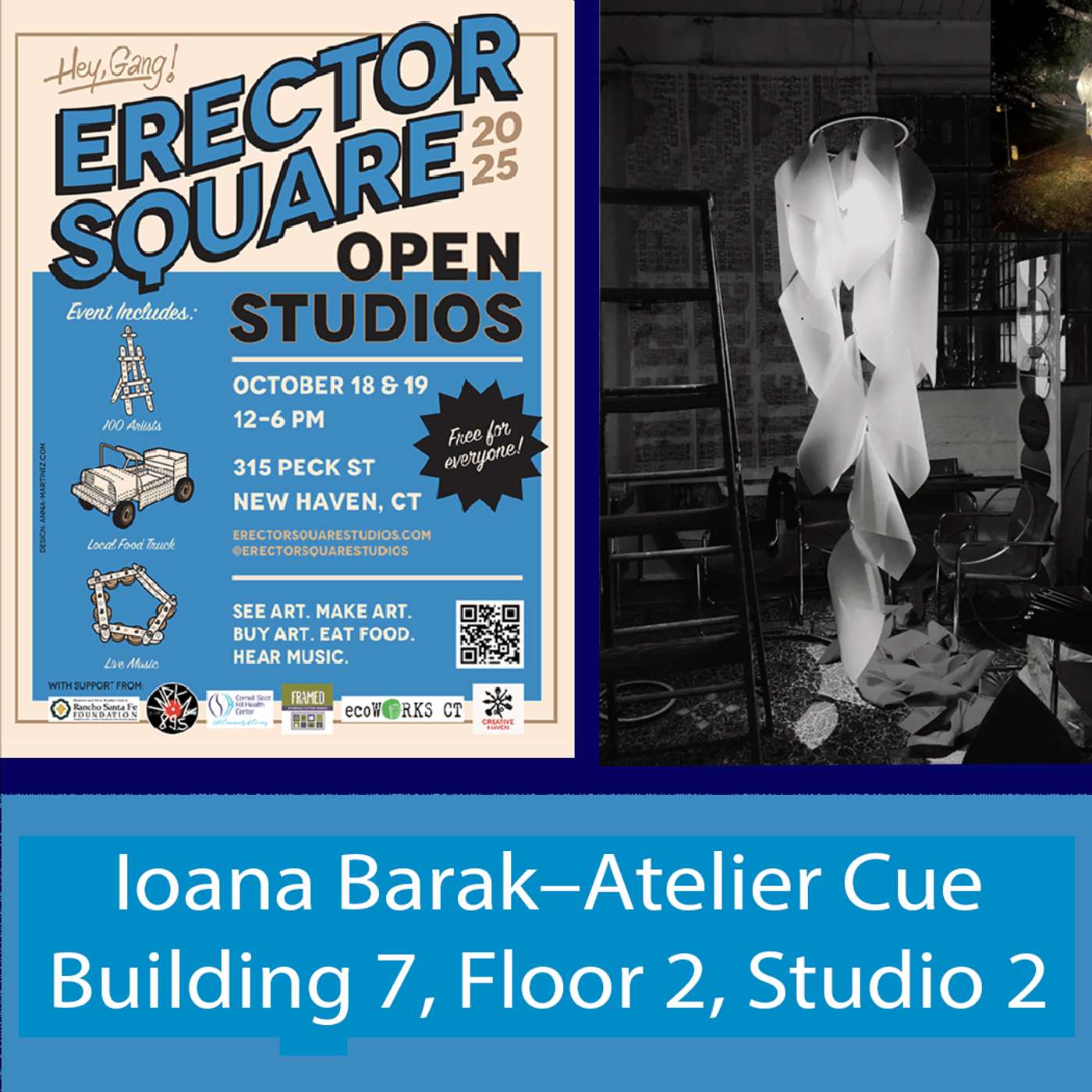 Erector Square Open Studios 2025—Interview with Artist and Architect Ioana Barak of the Atelier Cue