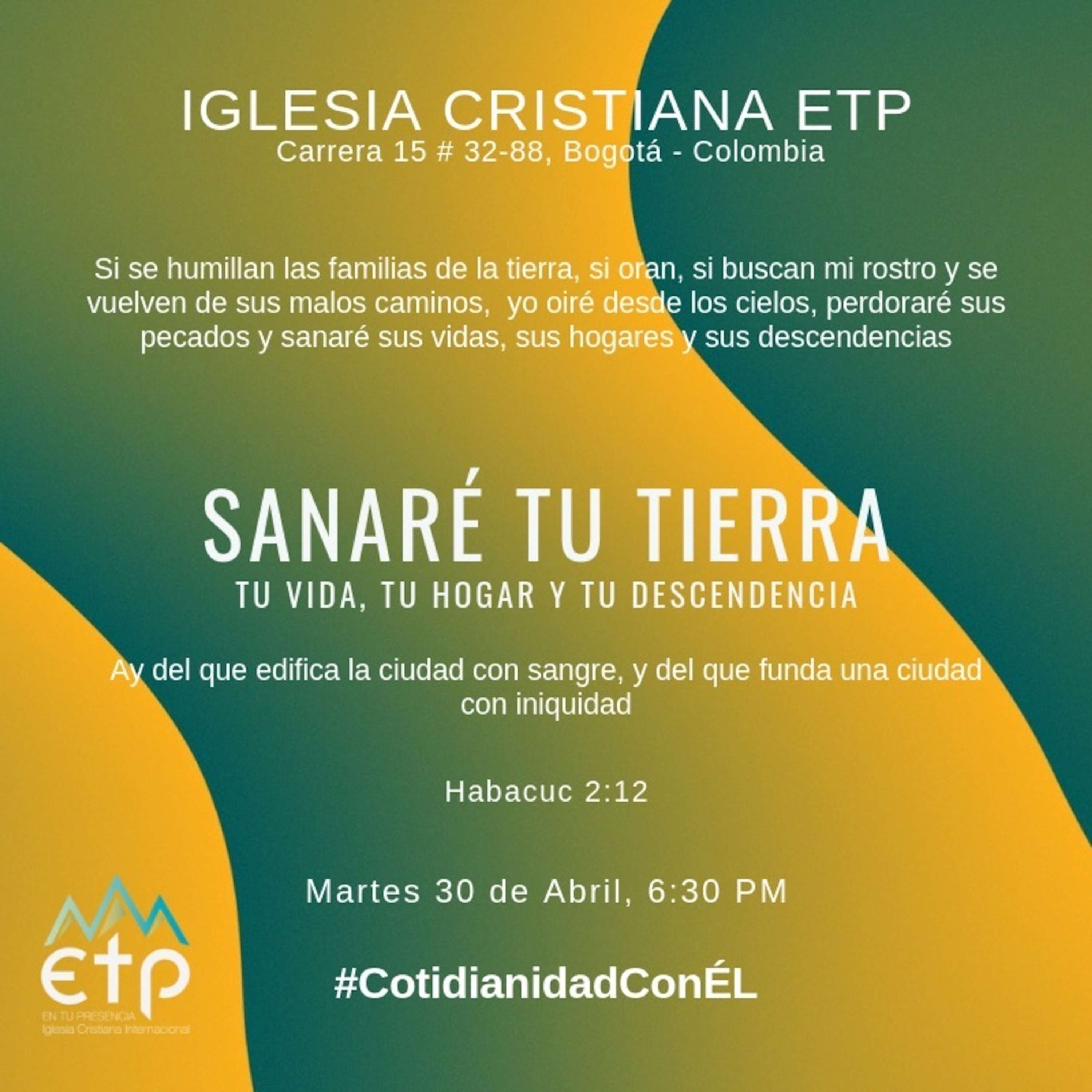 Sanaré tu tierra, tu vida, tu hogar y tu descendencia