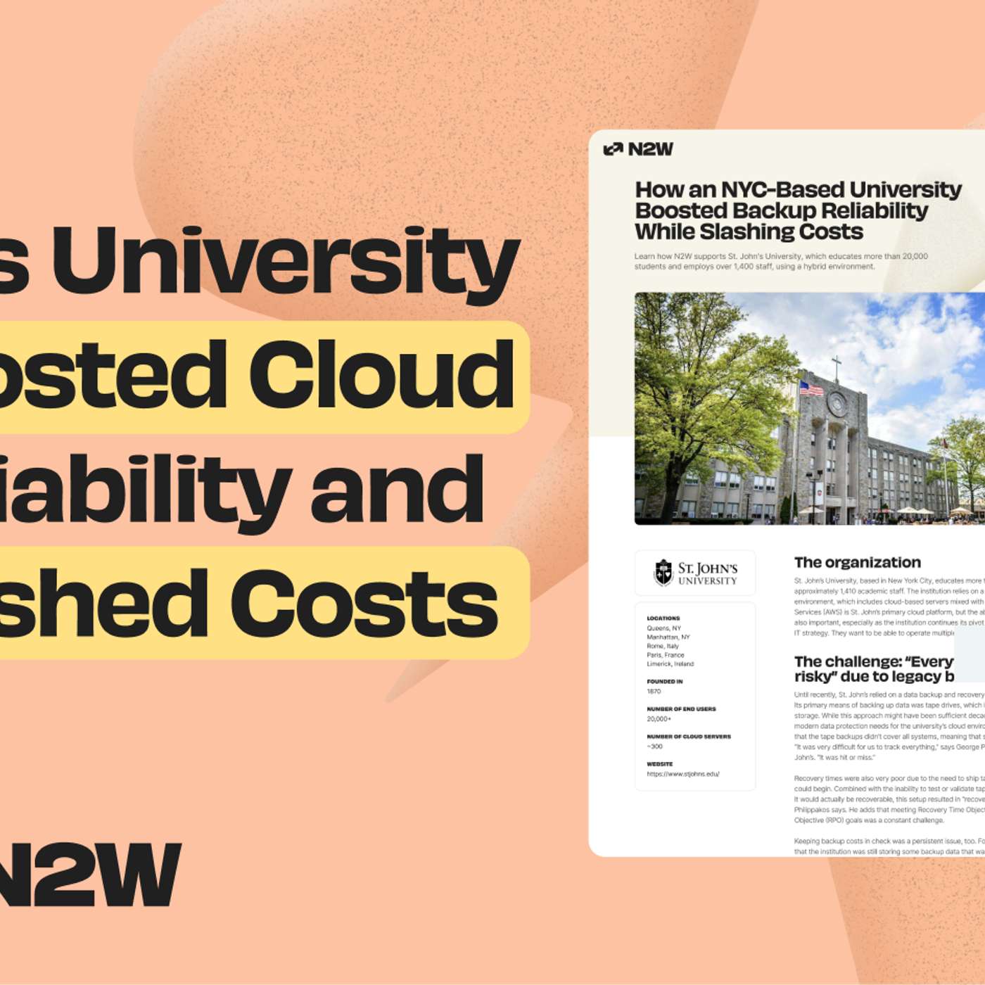 How an NYC-Based University Boosted Backup Reliability While Slashing Costs​