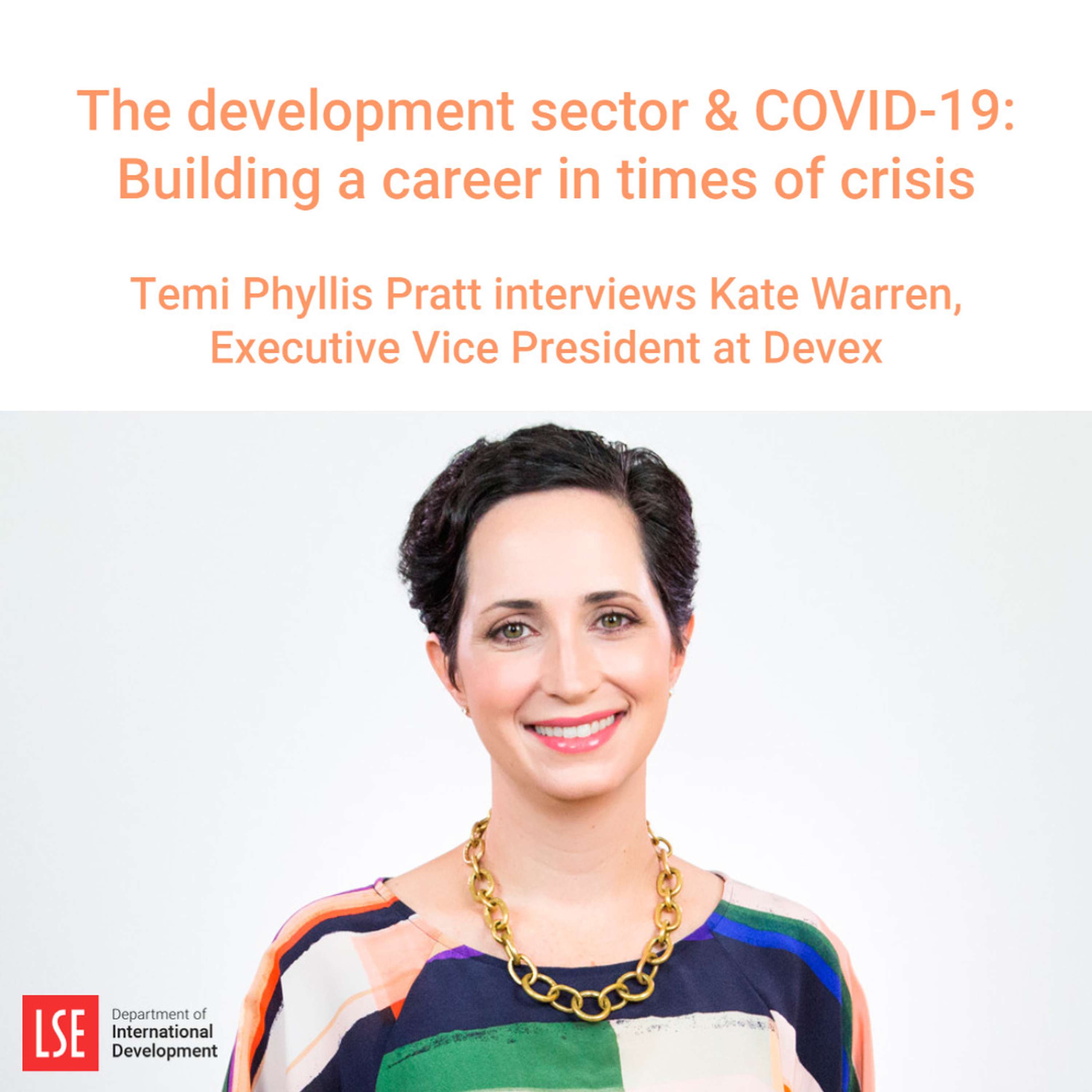 Building a Career in a Time of Crisis: in conversation with Kate Warren, Devex