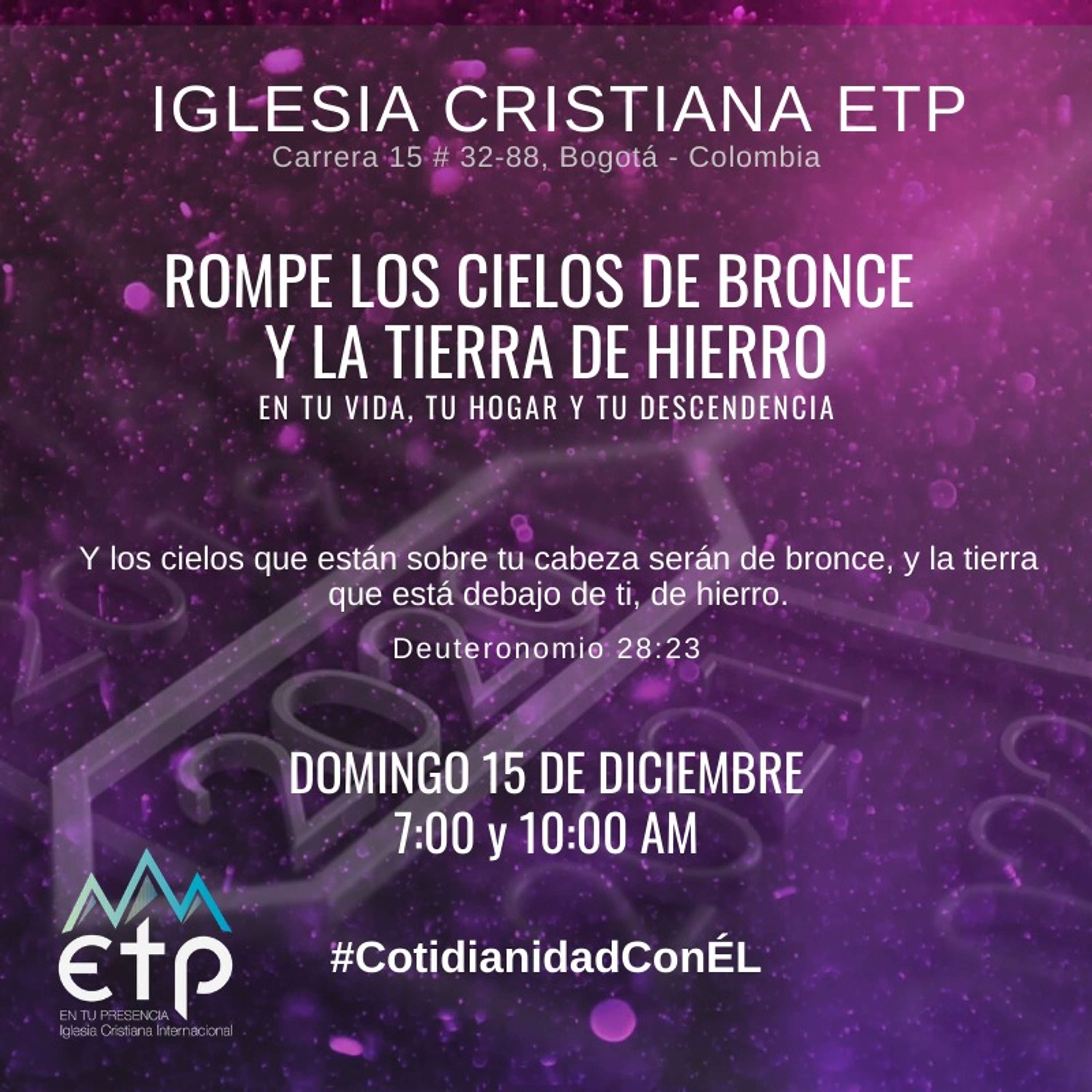 Charlas Pastores Luis Salas y Jeannette Noguera, Iglesia ETP