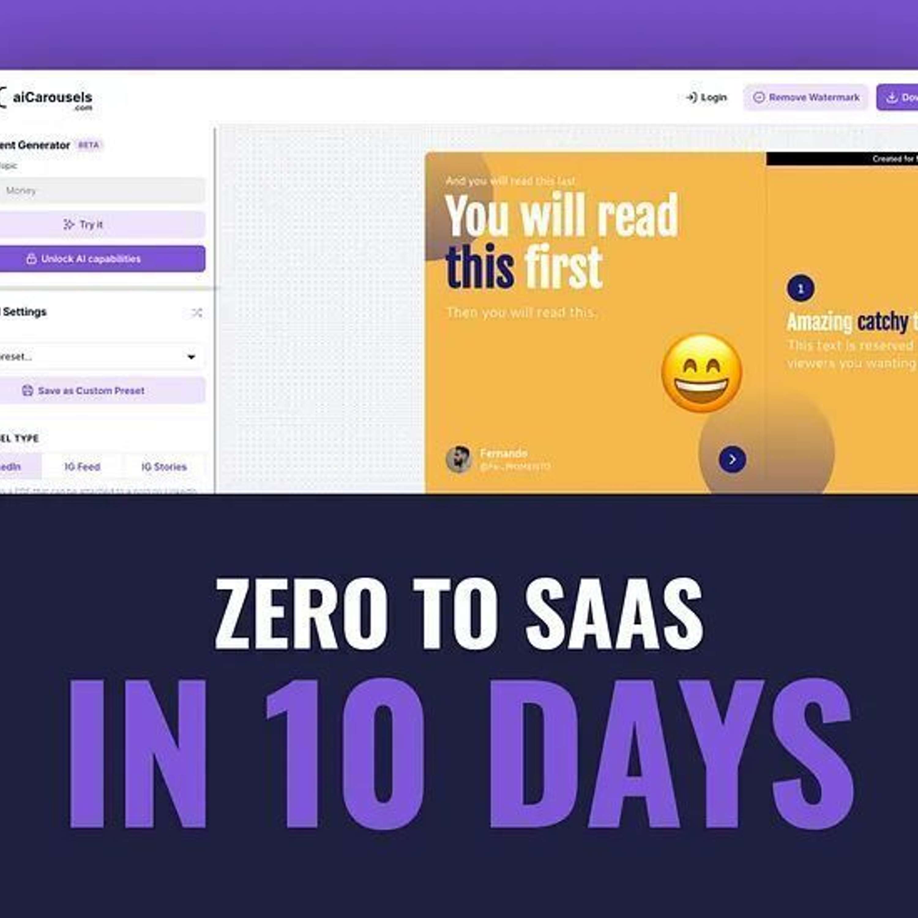 From Scratch to SaaS - Building and Launching a SaaS in 10 Days! 🚀