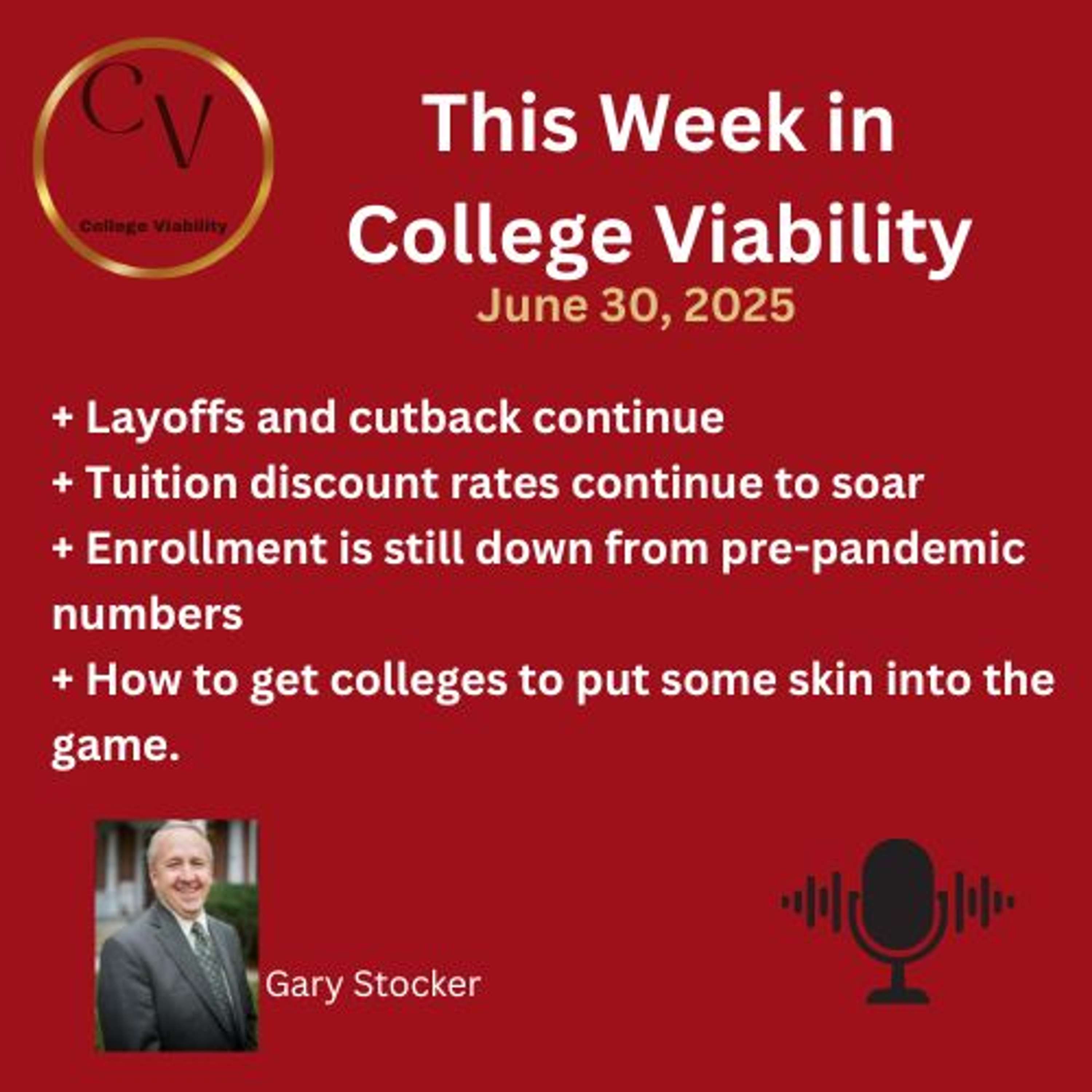 This Week In College Viability (TWICV)