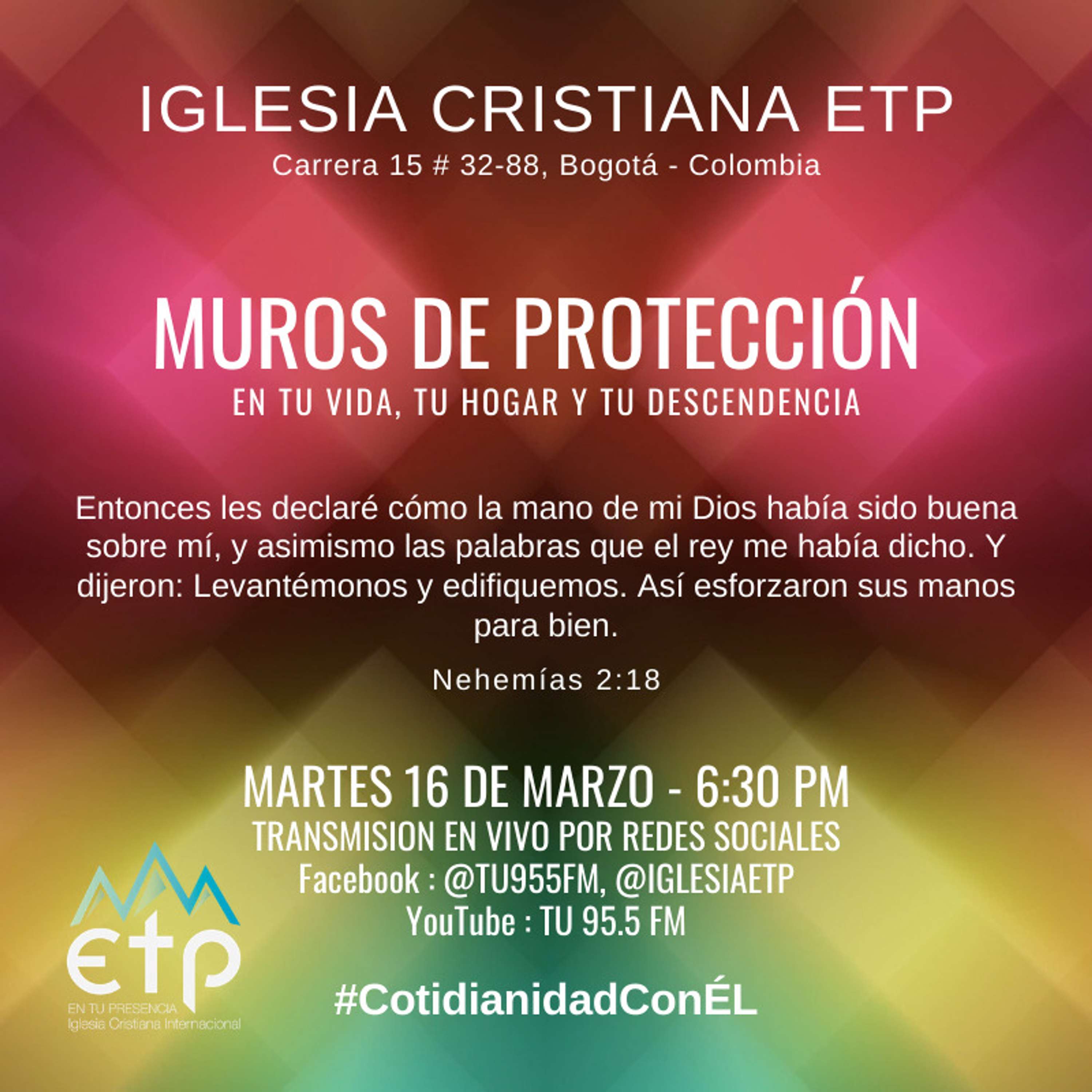 Charlas Pastores Luis Salas y Jeannette Noguera, Iglesia ETP