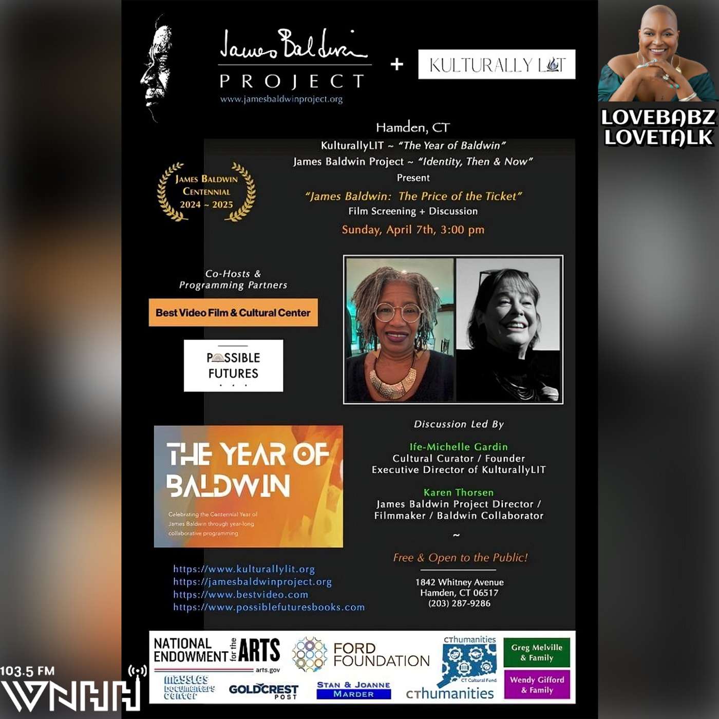 LoveBabz LoveTalk with Babz Rawls-Ivy: Karen Thorsen, The James Baldwin Project