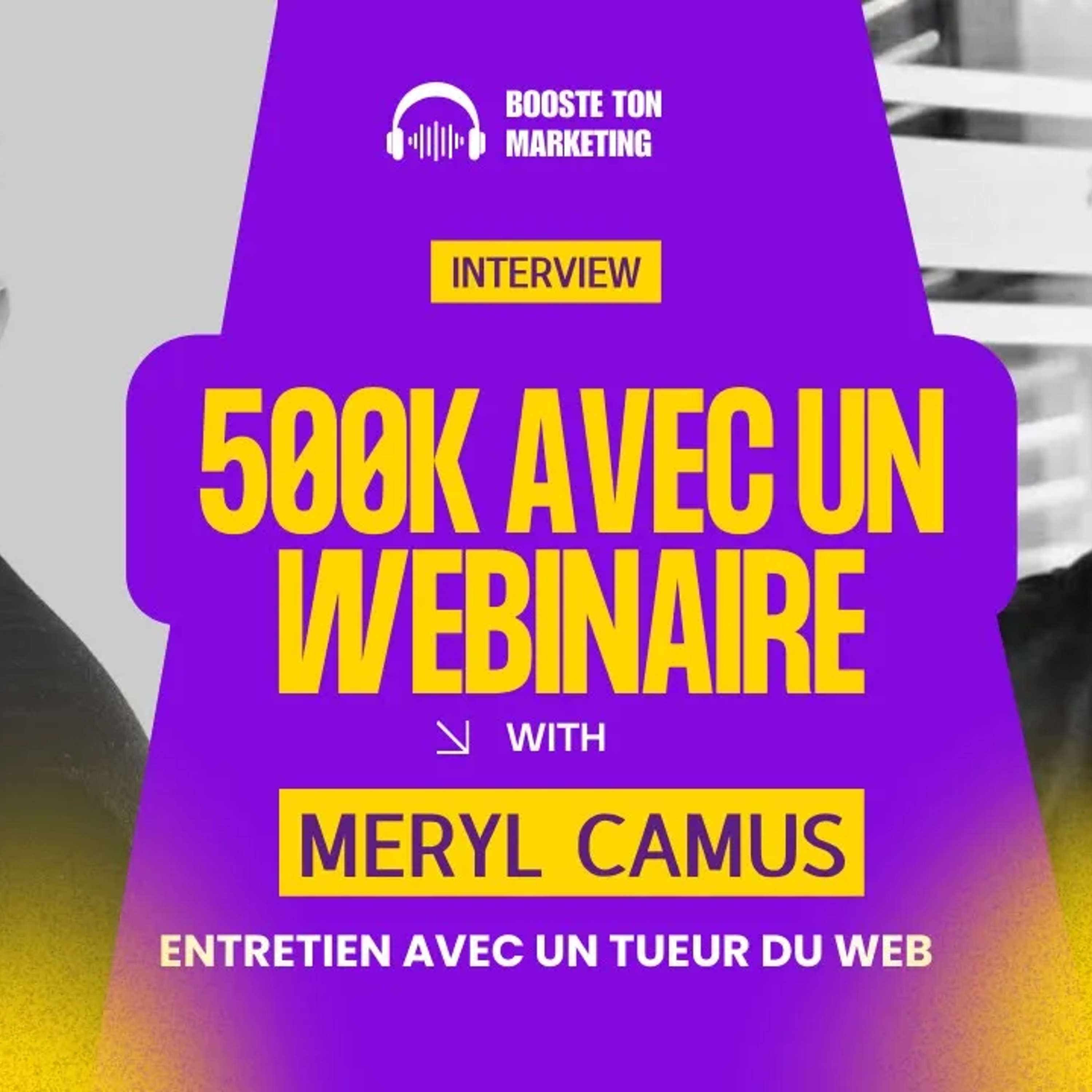 500k avec un Webinaire en ligne: les confidences d’un tueur du web Interview avec Meryl Camus