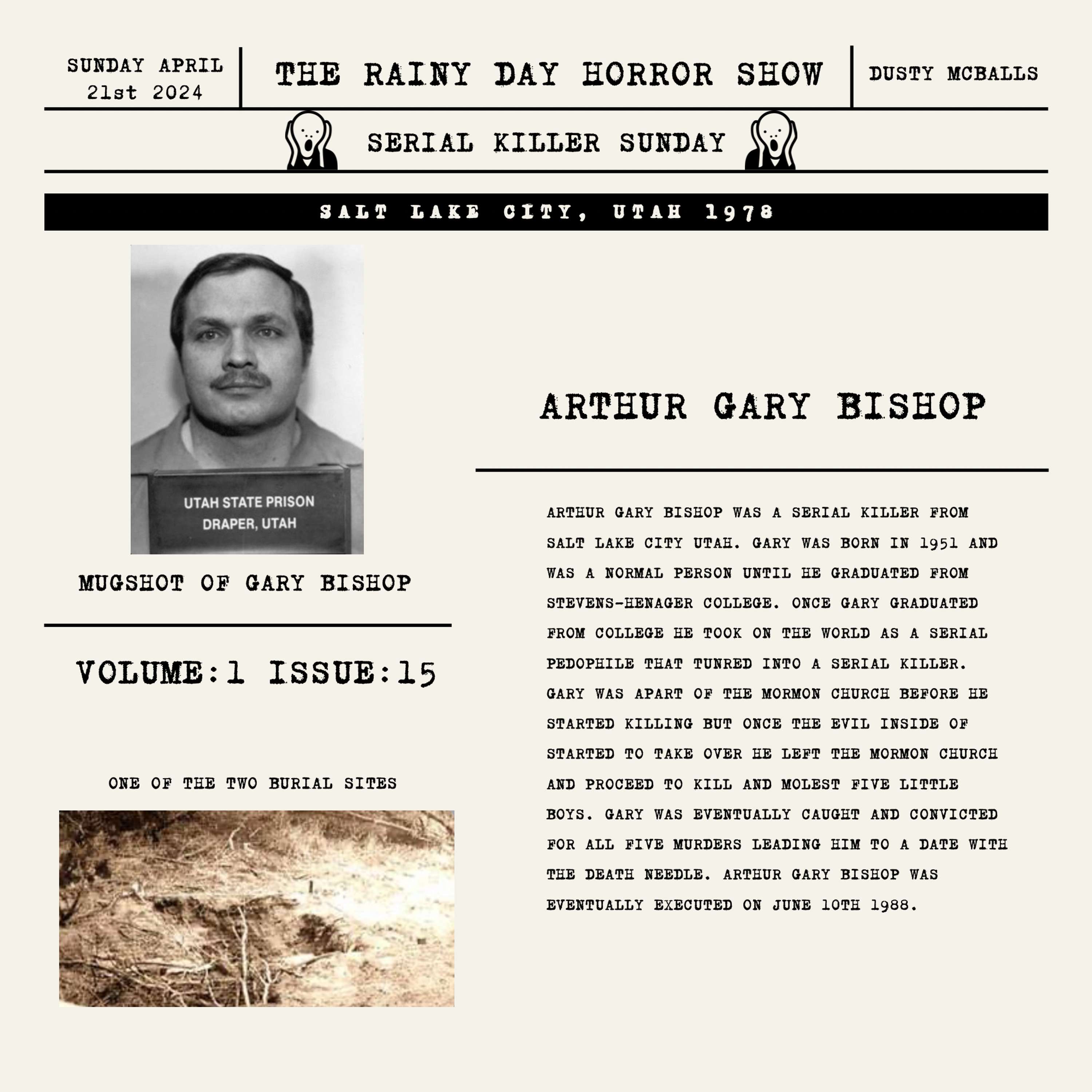 Serial Killer Sunday Ep. 15: Arthur Gary Bishop