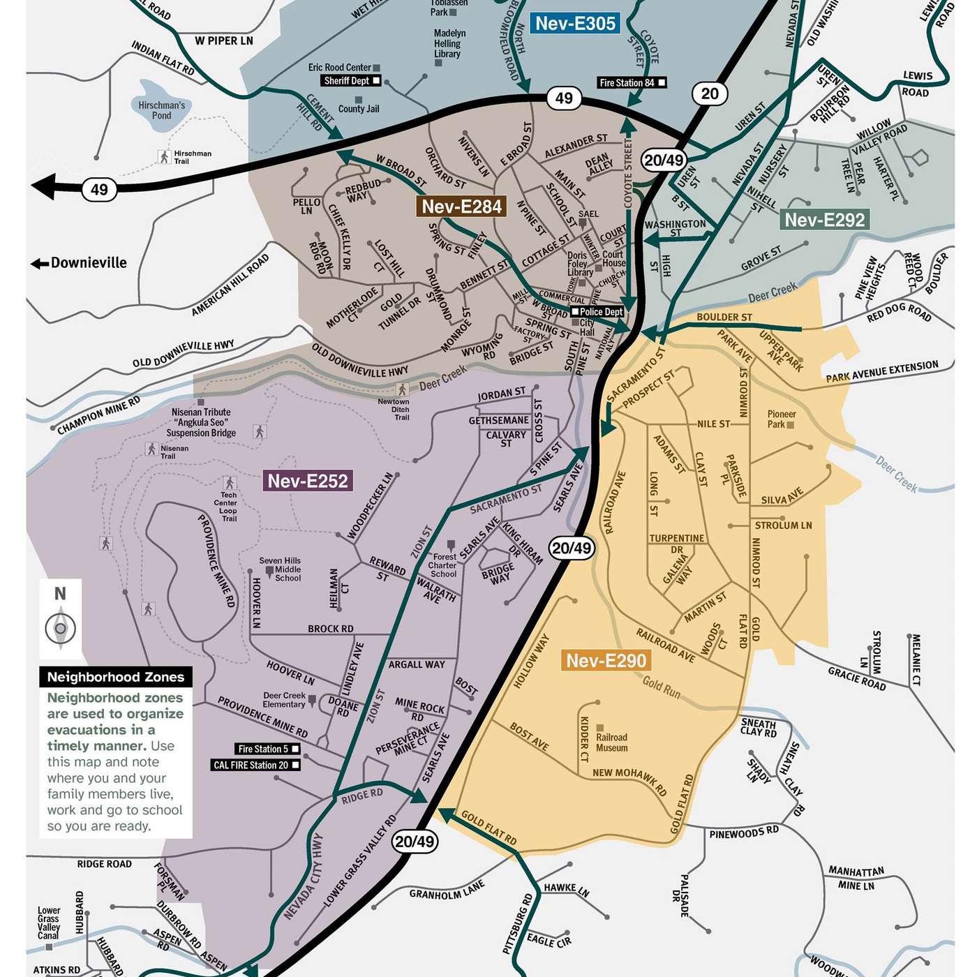 Emergency Preparedness Month: New Nevada City Evacuation Maps