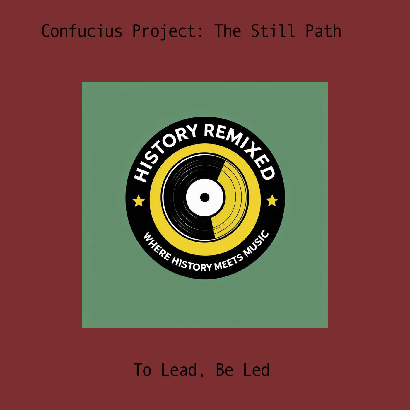 To Lead, Be Led - Confucius  &  The Still Path.