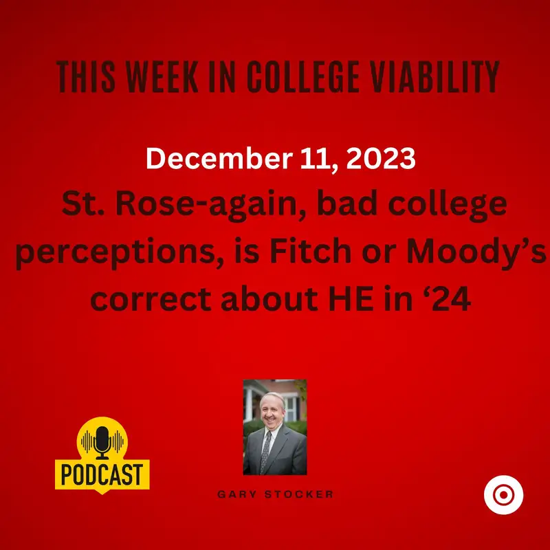 This Week In College Viability (TWICV) for December 11, 2023