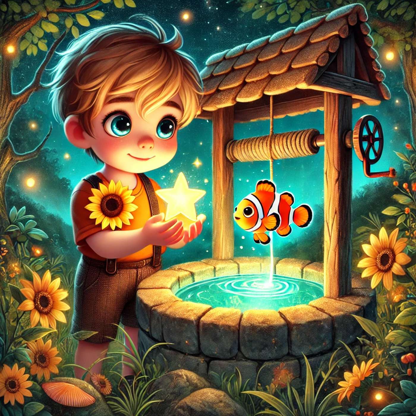 The Sunflower Amulet's Starlit Wish