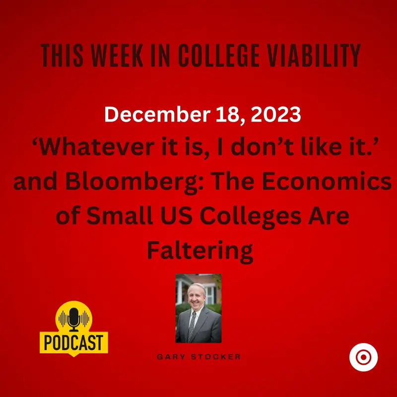 This Week In College Viability (TWICV) for Dec 18 2023