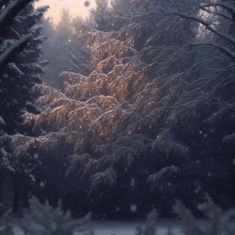 🌨️ Snow Falling in the Forest for 8 Hours
