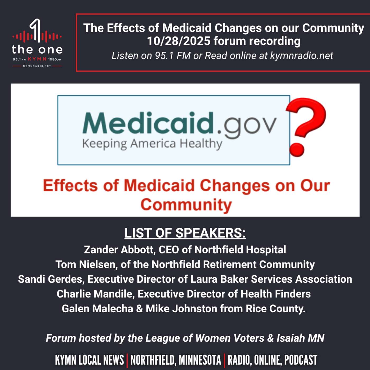 The Effect of Medicaid Changes on Our Community Forum Recording on 10.28.2025
