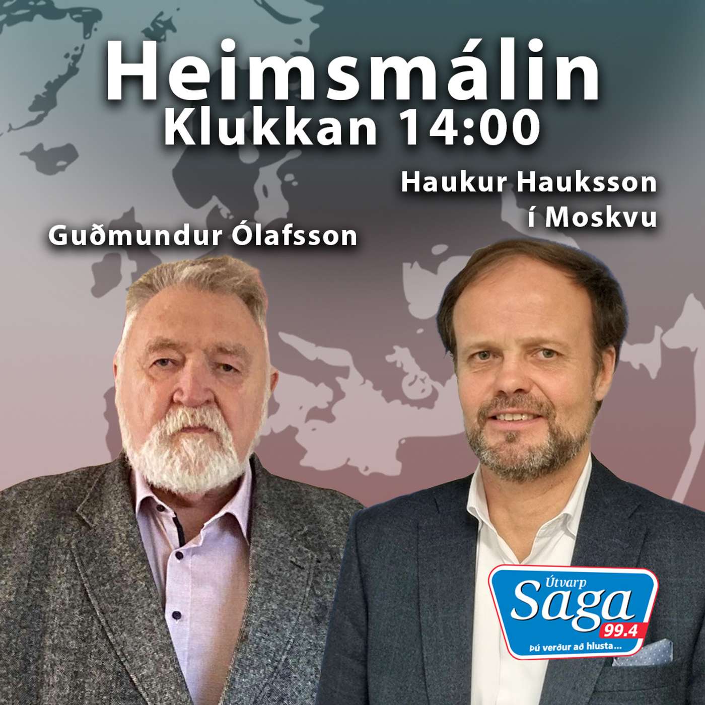 Haukur Hauksson og Guðmundur Ólafsson hagfræðingur