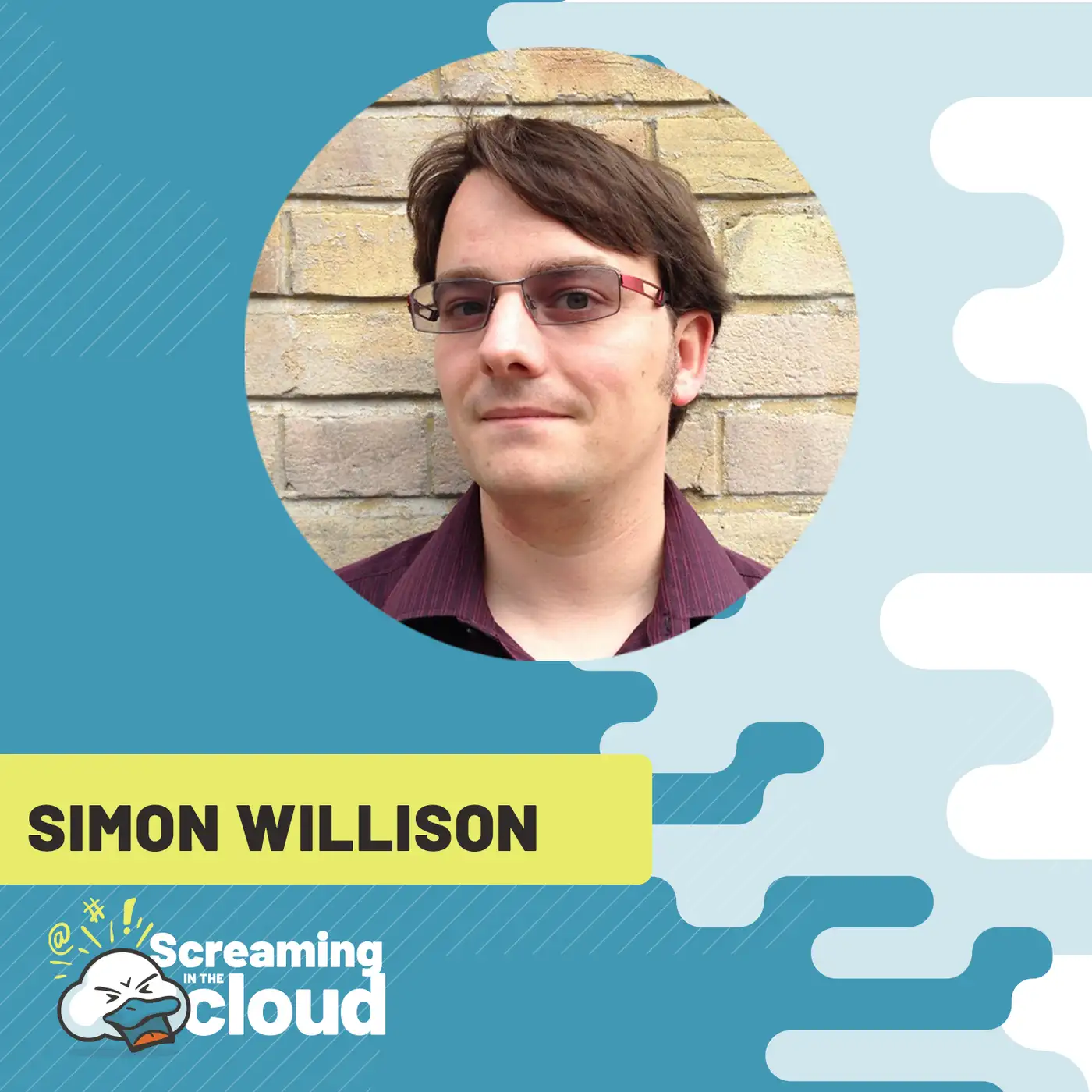 Simon Willison portrait for Screaming in the Cloud podcast