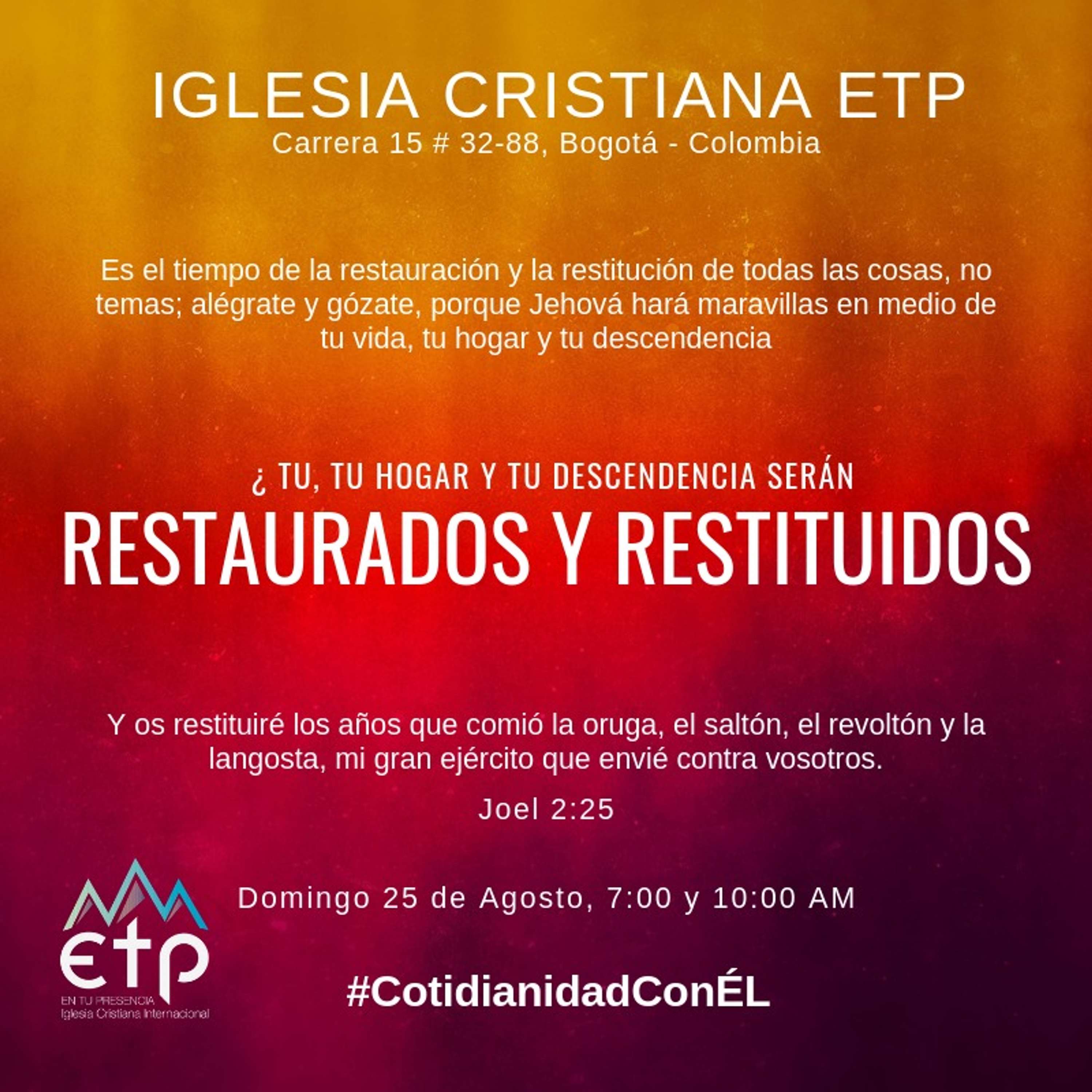 Tu vida, tu hogar y tu descendencia serán restaurados y restituidos