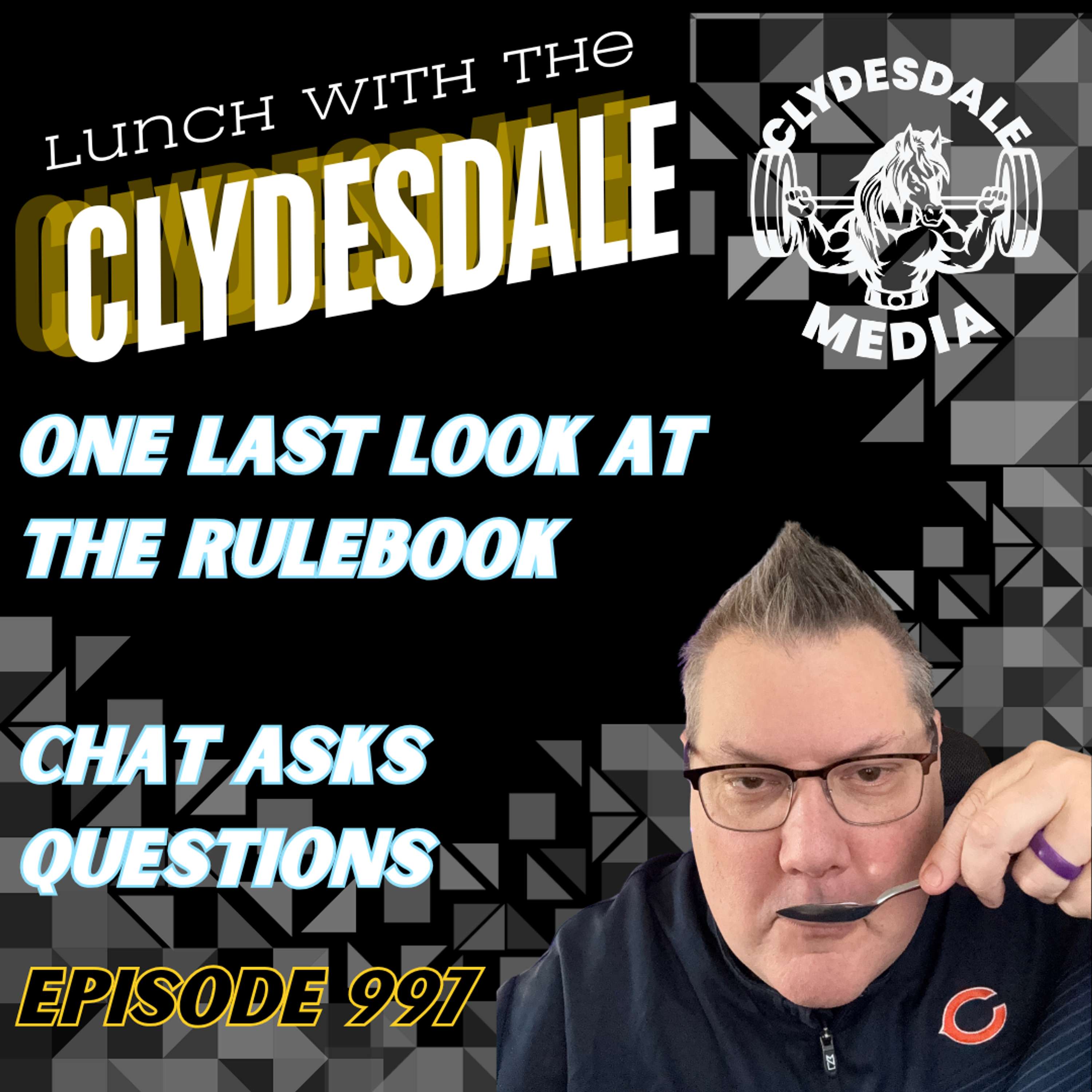 Lunch with the Clydesdale - You asked for professionalism, now you got it!
