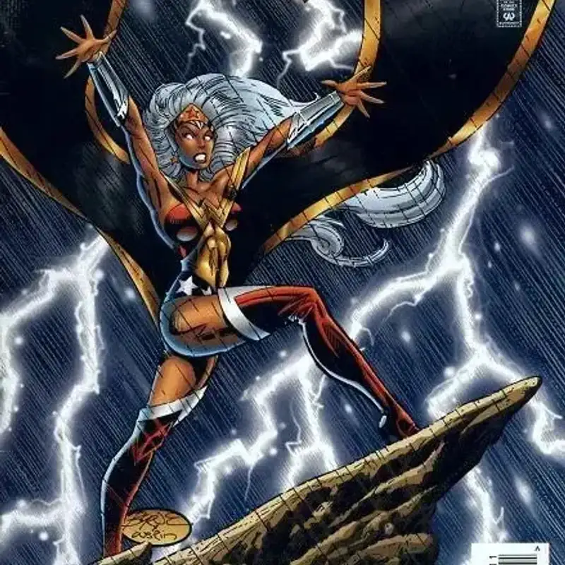 What if Wonder Woman and Ororo Monroe (Storm of the X-Men) were amalgamated to become Amazon? (from Amalgam Comics / Marvel & DC)