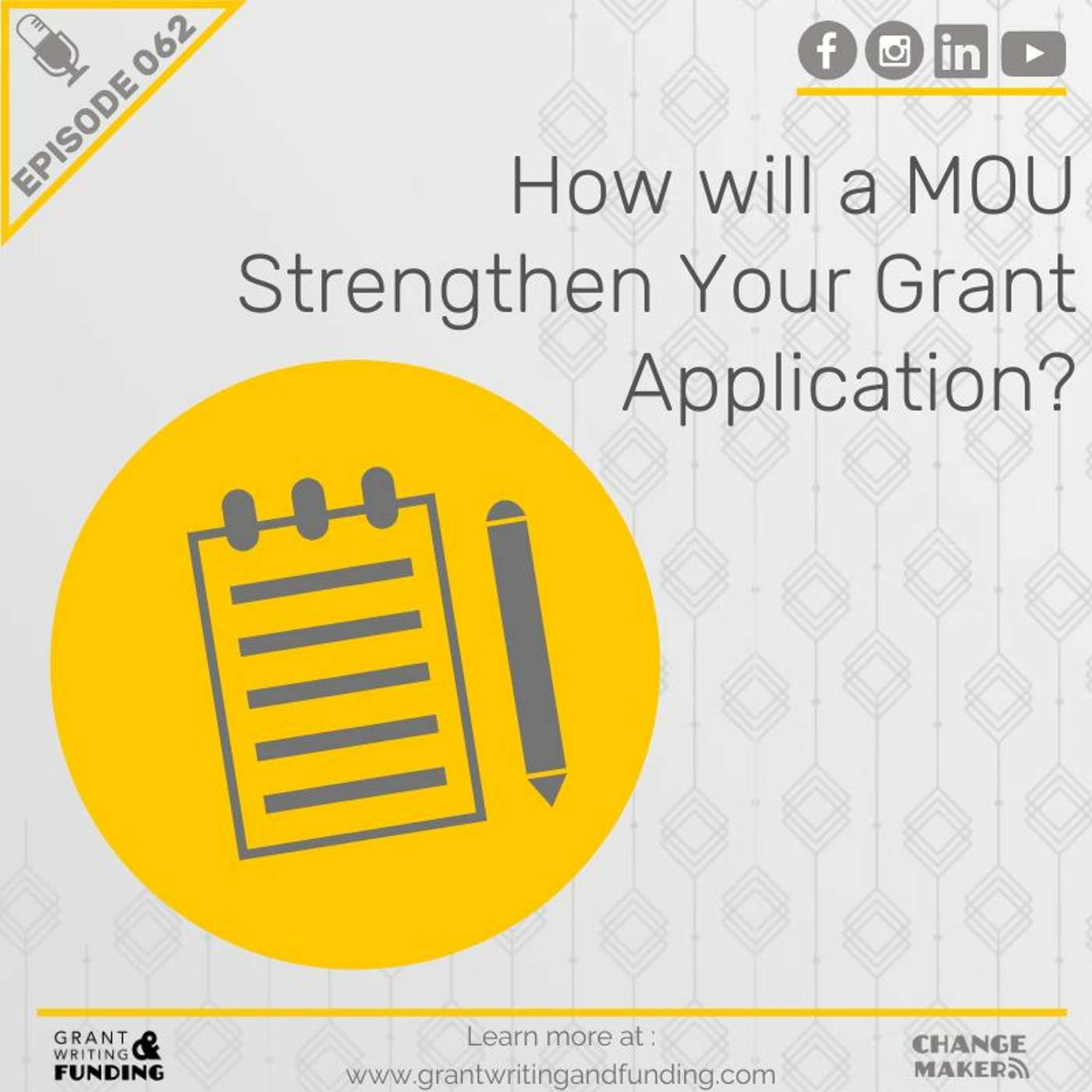 Ep. 62: How Will a MOU Strengthen Your Grant Application?