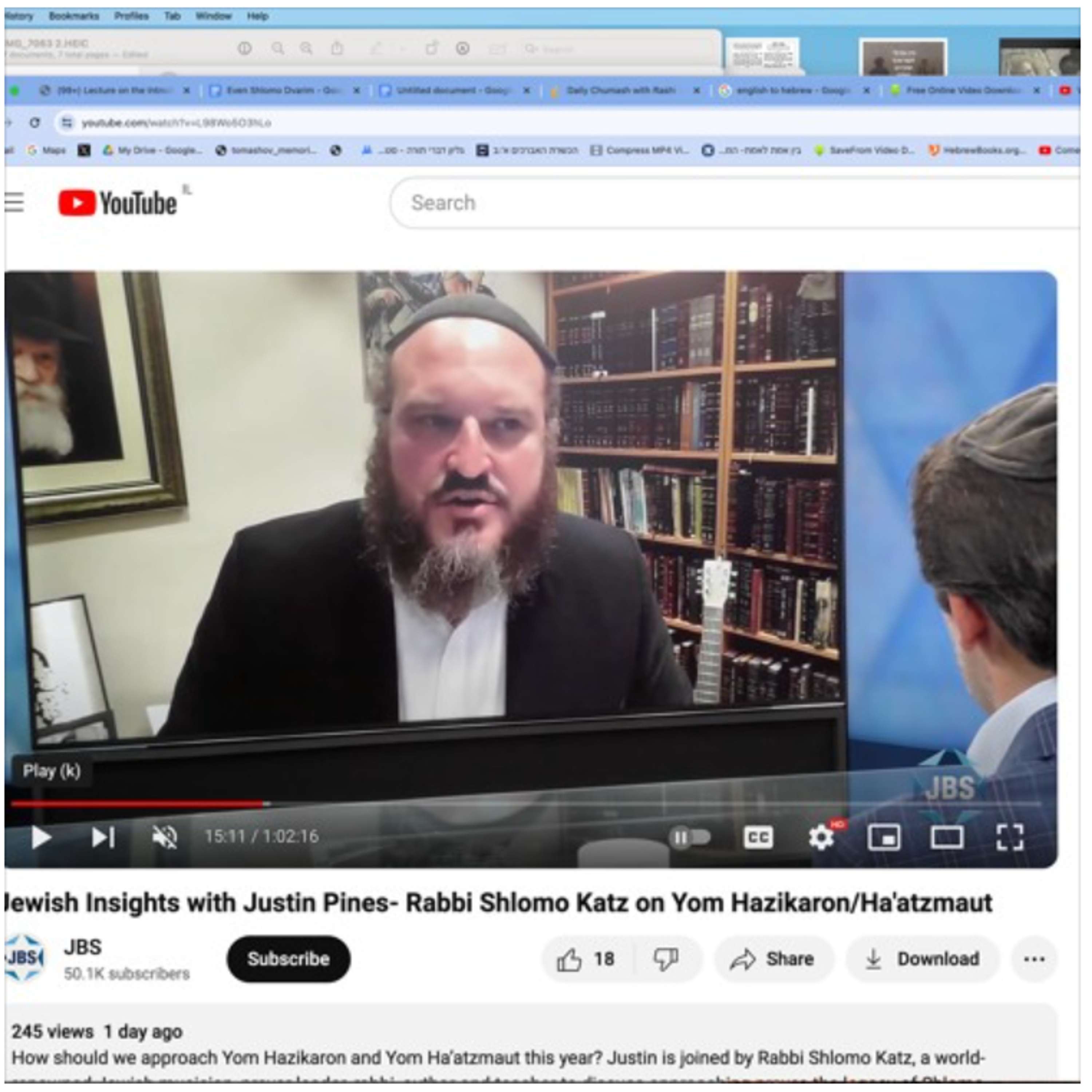 Jewish Insights with Justin Pines and Rabbi Shlomo Katz on Yom Hazikaron & Ha'atzmaut