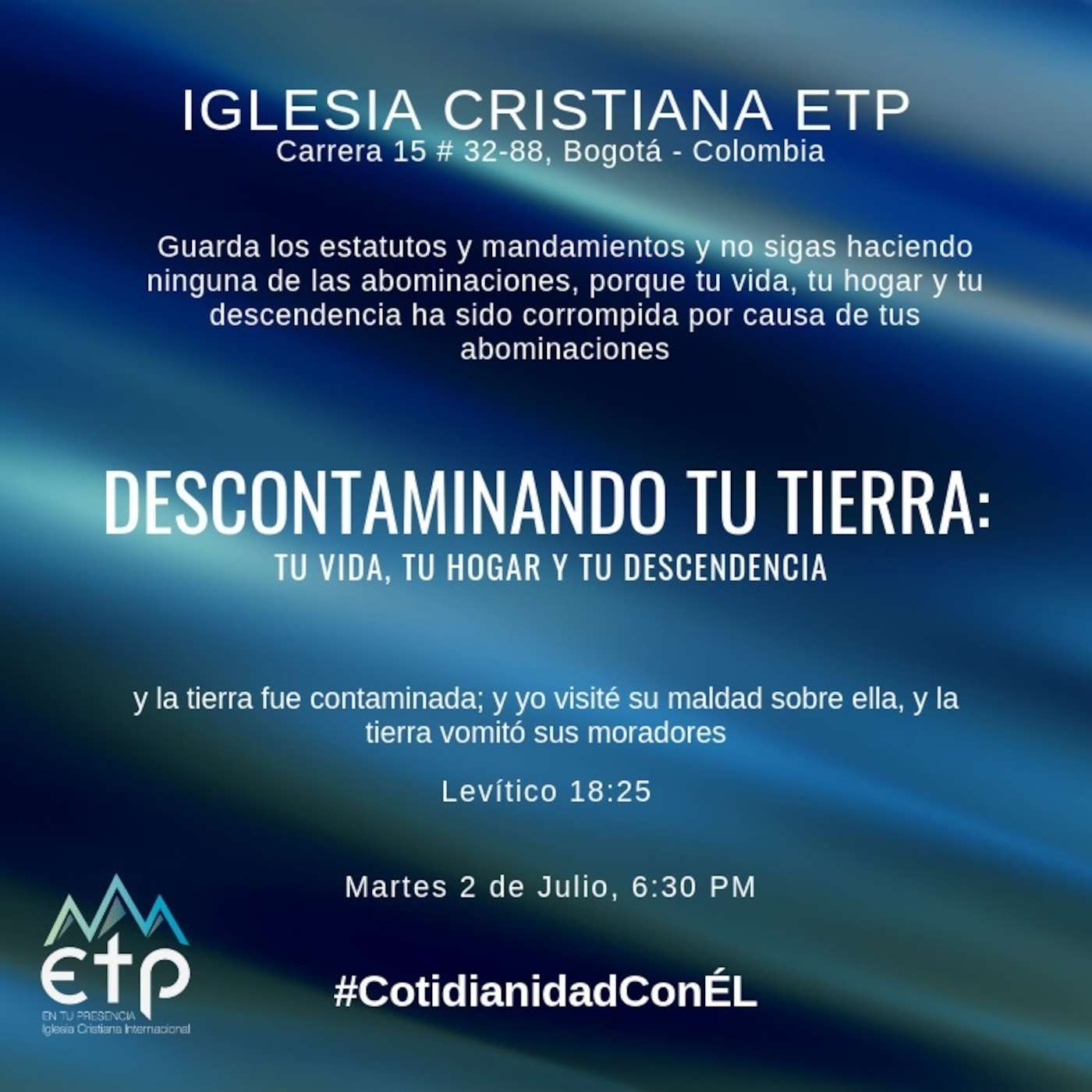 Charlas Pastores Luis Salas y Jeannette Noguera, Iglesia ETP