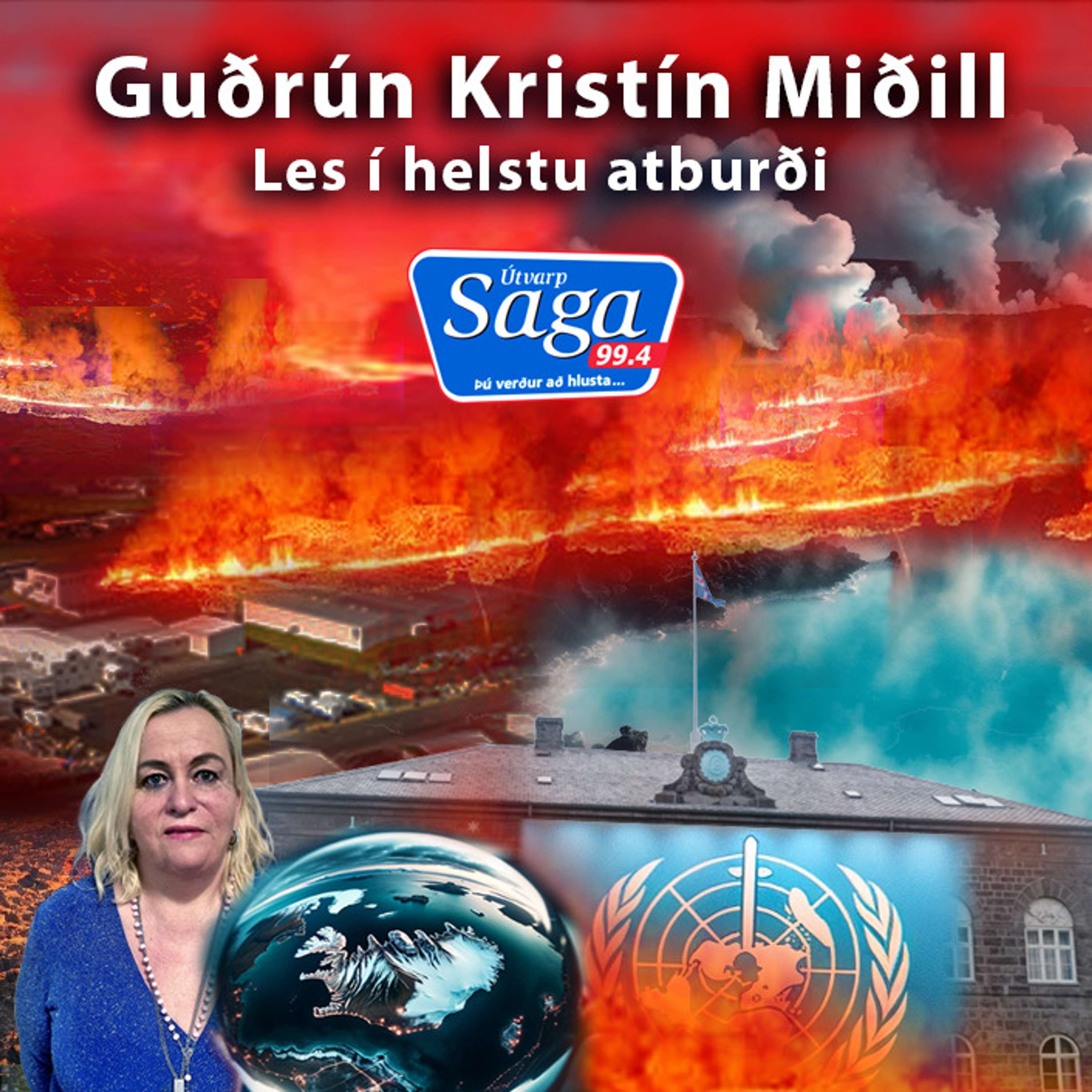 Guðrún Kristín Ívarsdóttir miðill ræðir við Arnþrúði Karlsdóttur og les í atburði líðandi stundar.