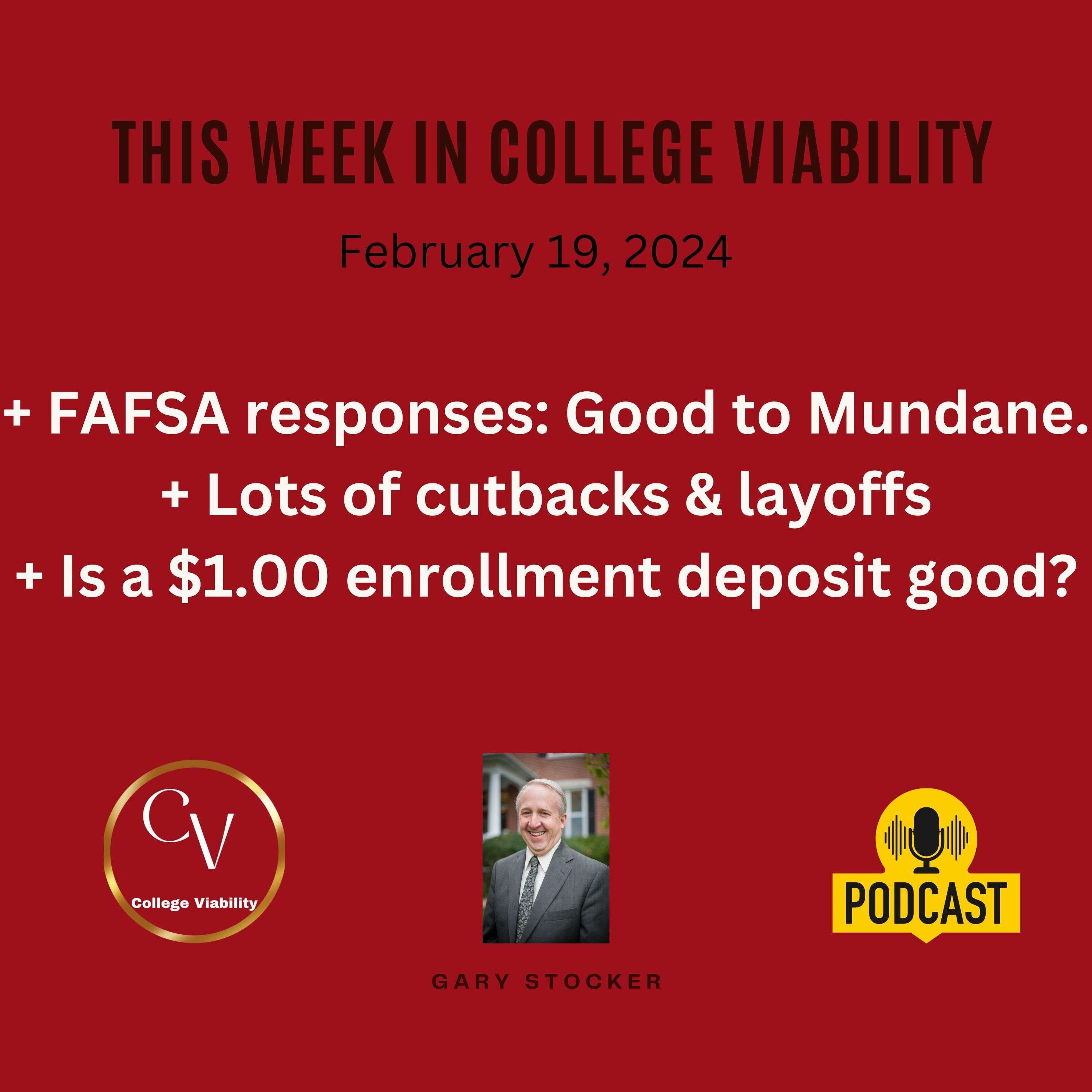 This Week In College Viability (TWICV)