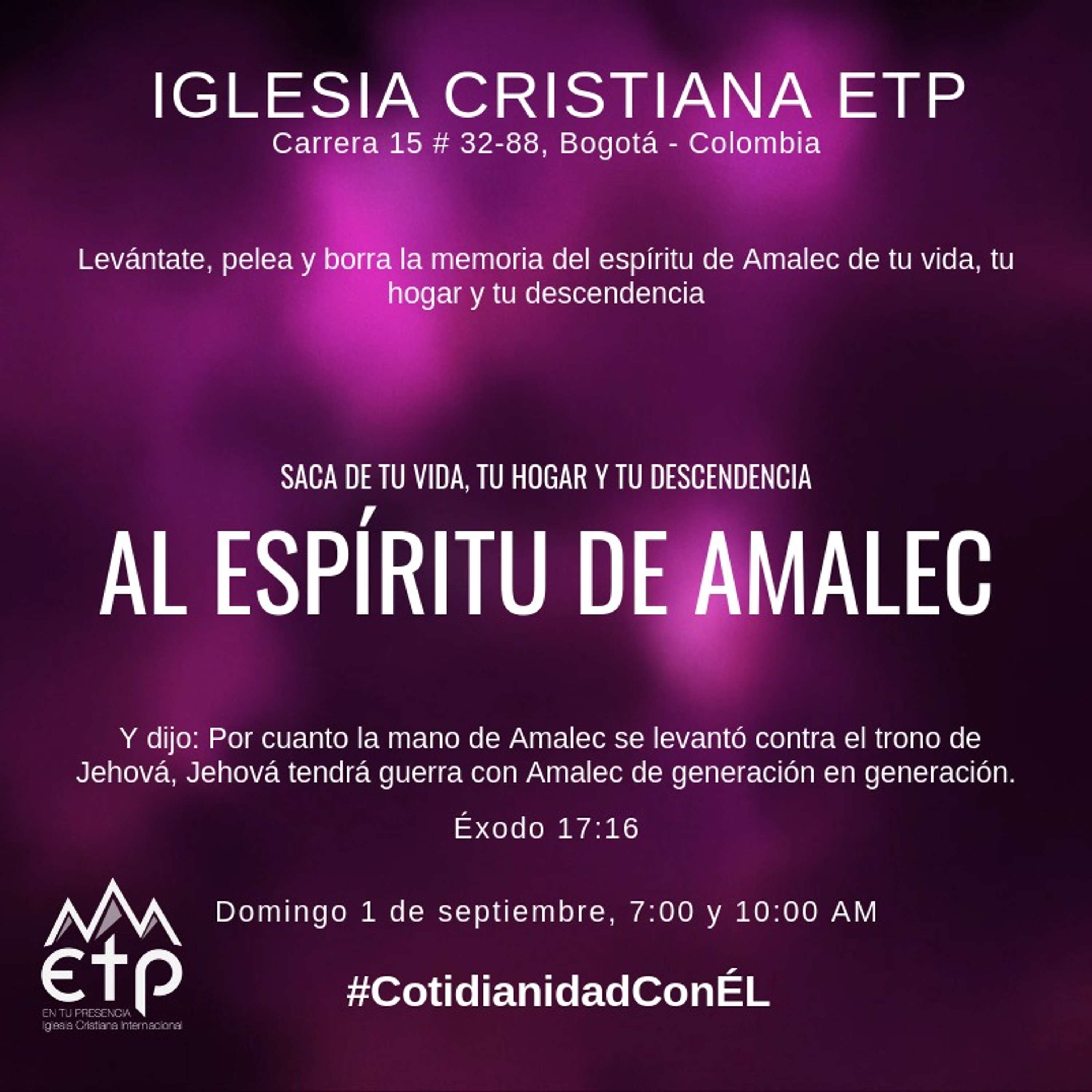 Charlas Pastores Luis Salas y Jeannette Noguera, Iglesia ETP