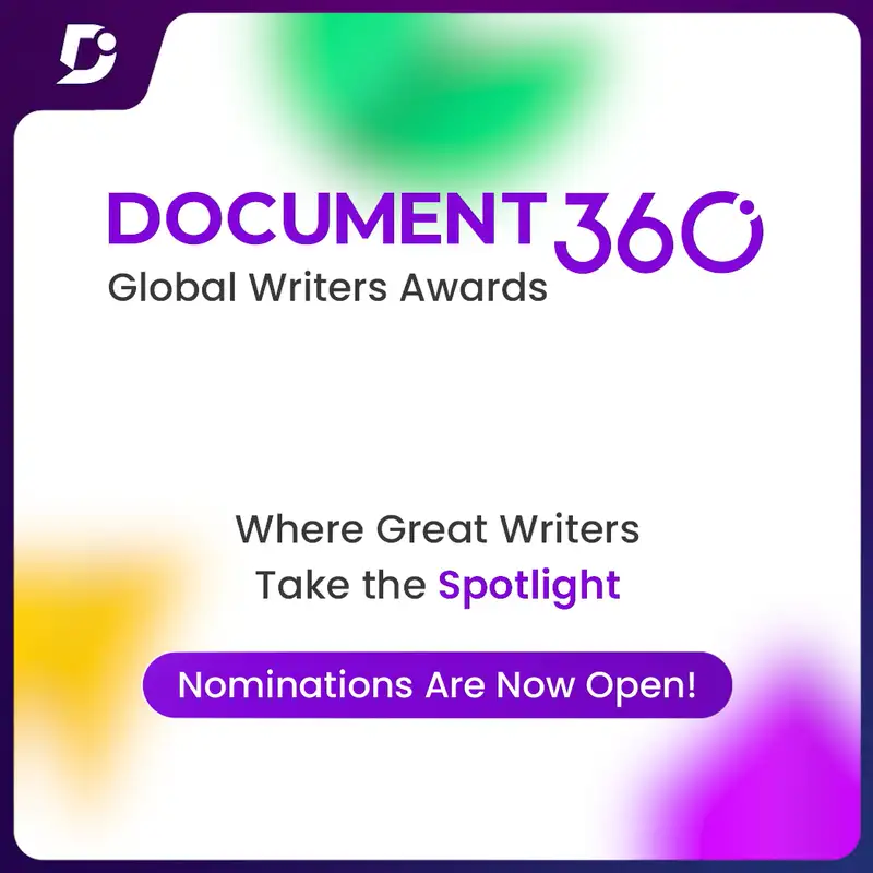 Introducing Document360 Global Writers Awards