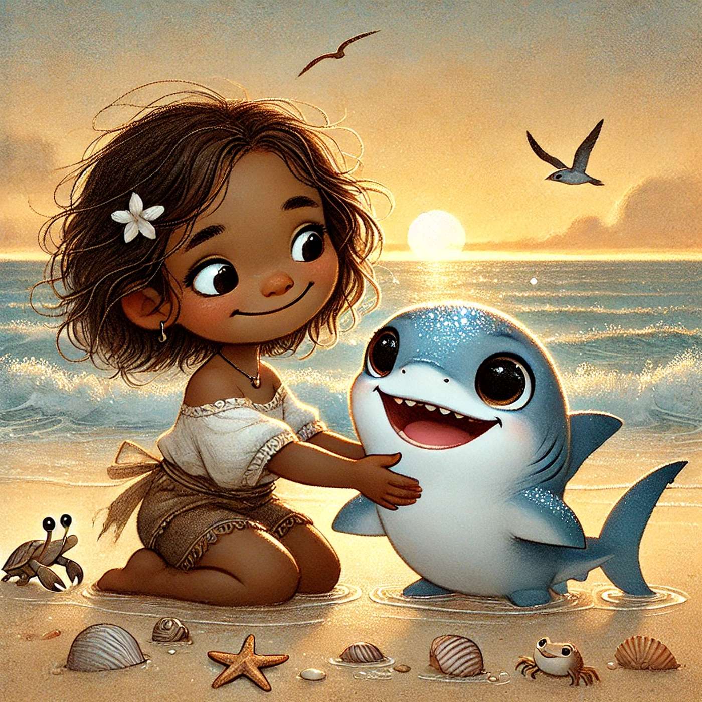 The Brave Girl and the Lost Babyshark
