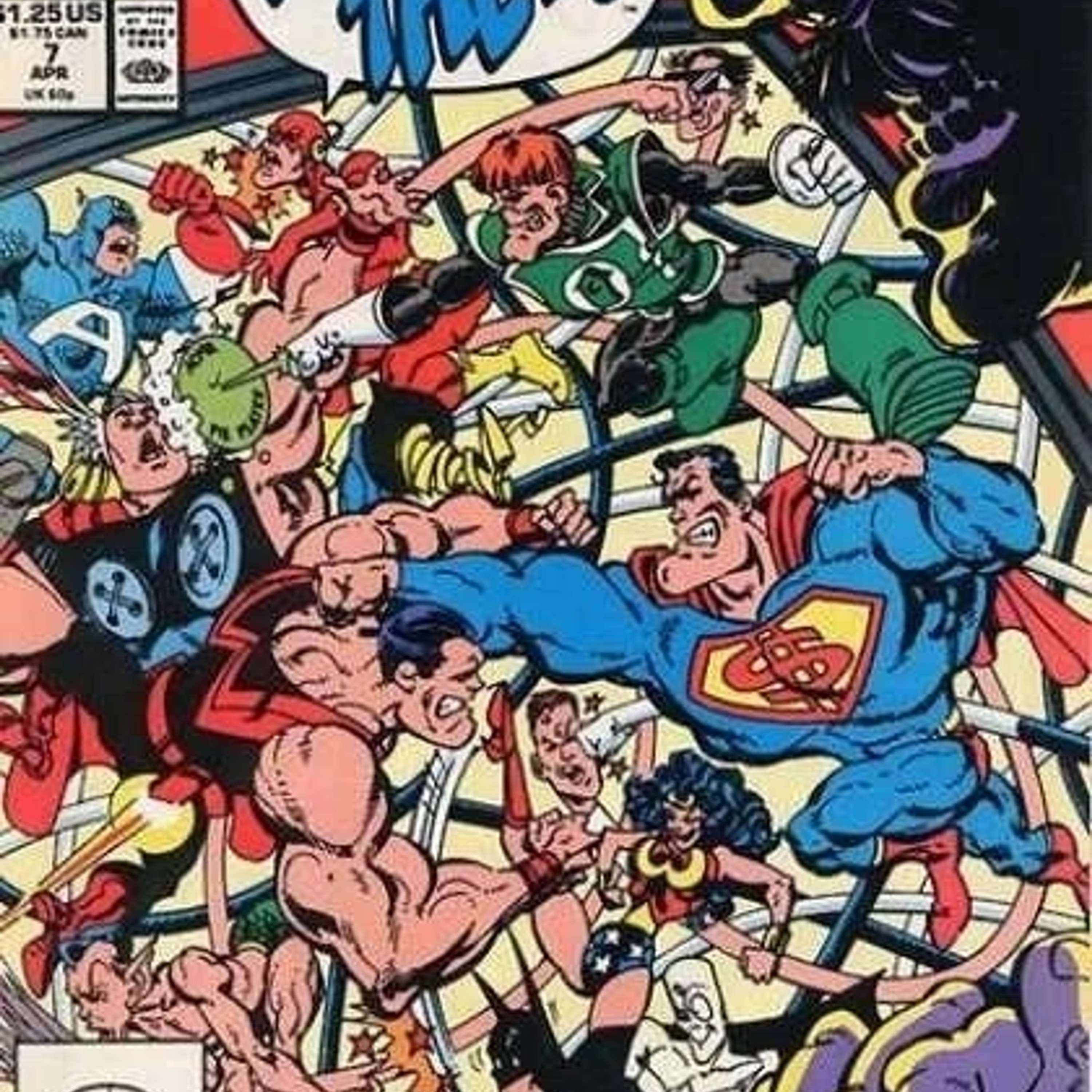 Dear Watchers: an omniversal comic book podcast • What if the Avengers  fought the Justice League in a parody spoof before it happened for real?  Plus a HISTORY of Marvel/DC Crossovers •