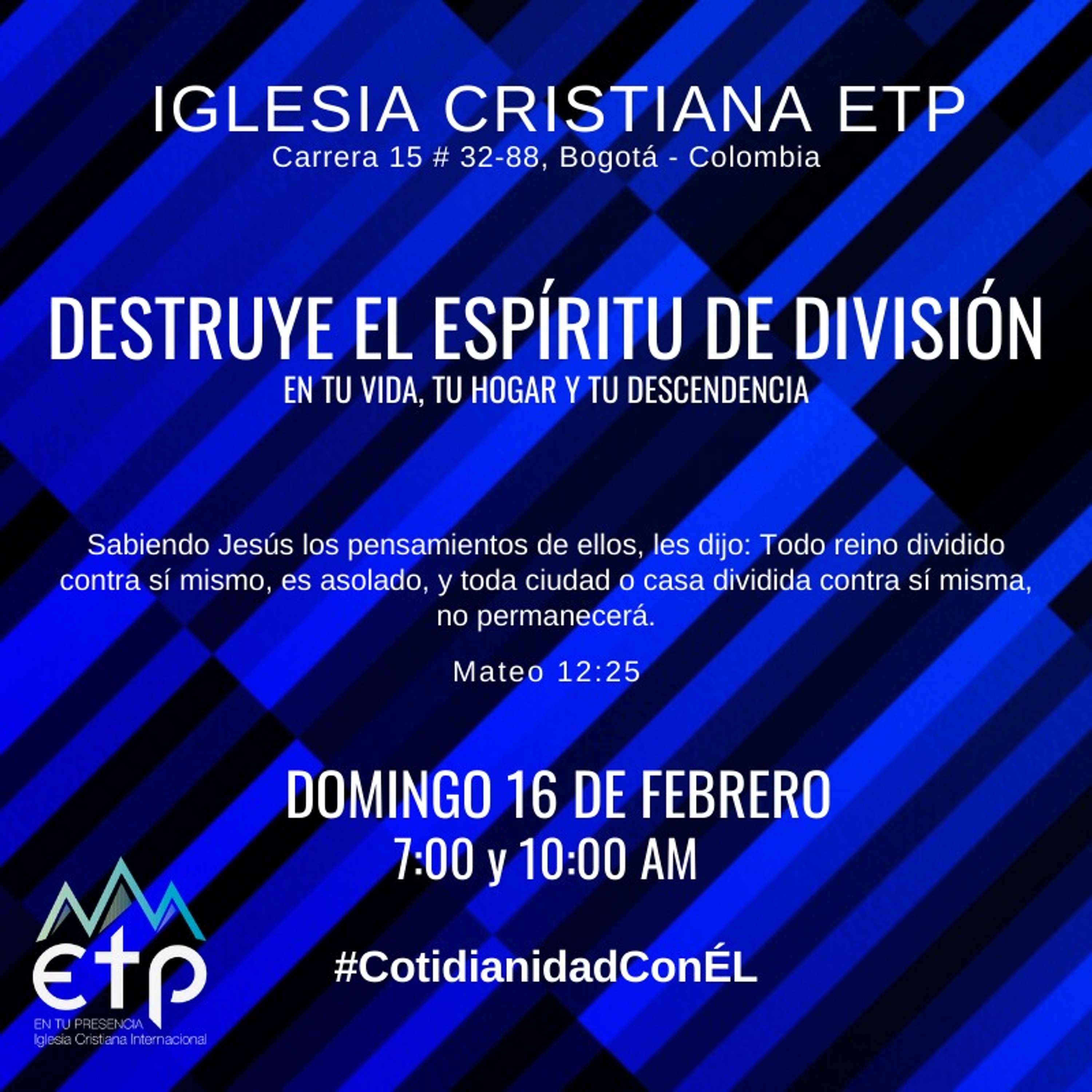 Charlas Pastores Luis Salas y Jeannette Noguera, Iglesia ETP
