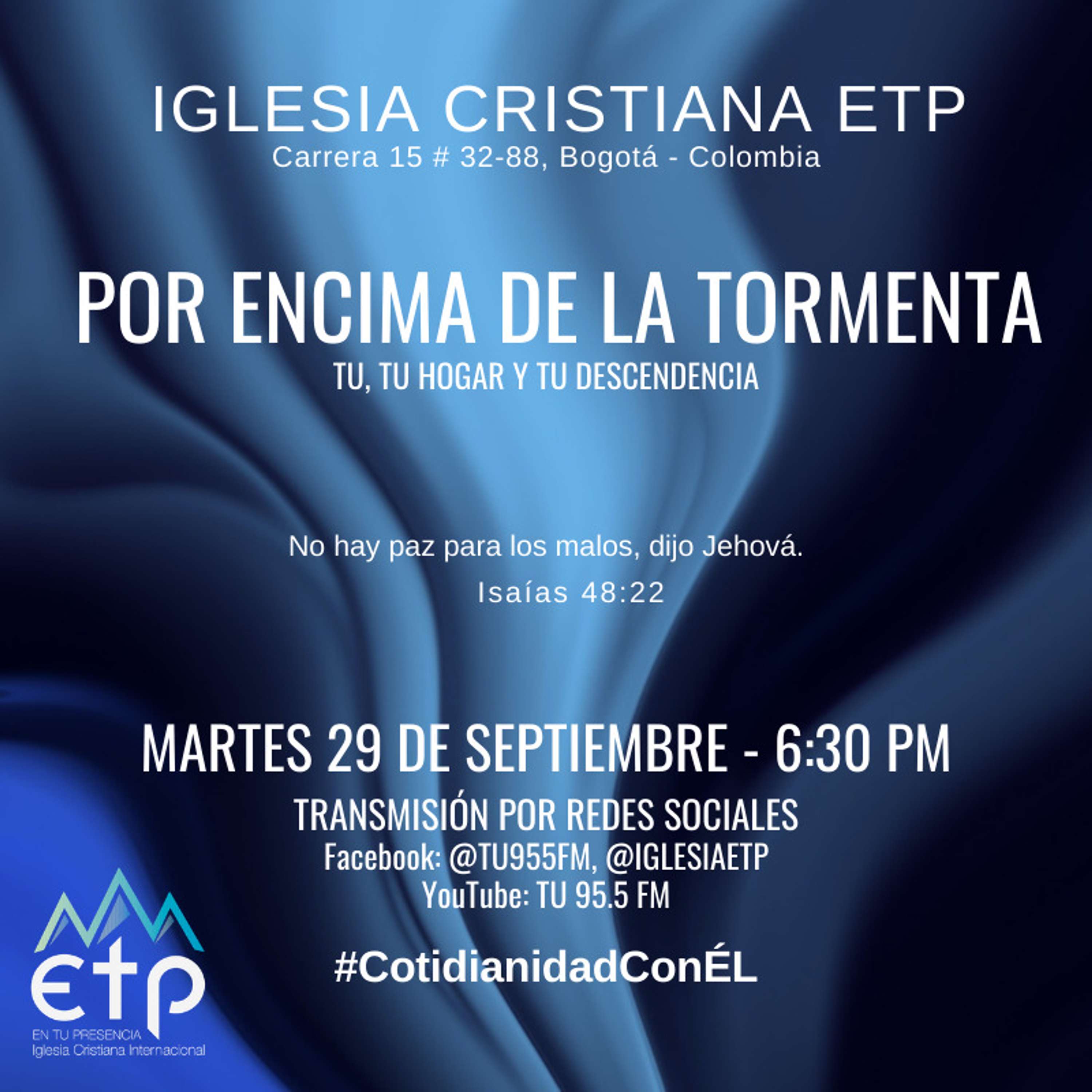 Charlas Pastores Luis Salas y Jeannette Noguera, Iglesia ETP