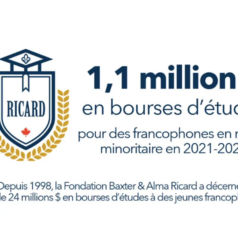 La Fondation Baxter , Alma Ricard remet 1,1 million en bourses d'études