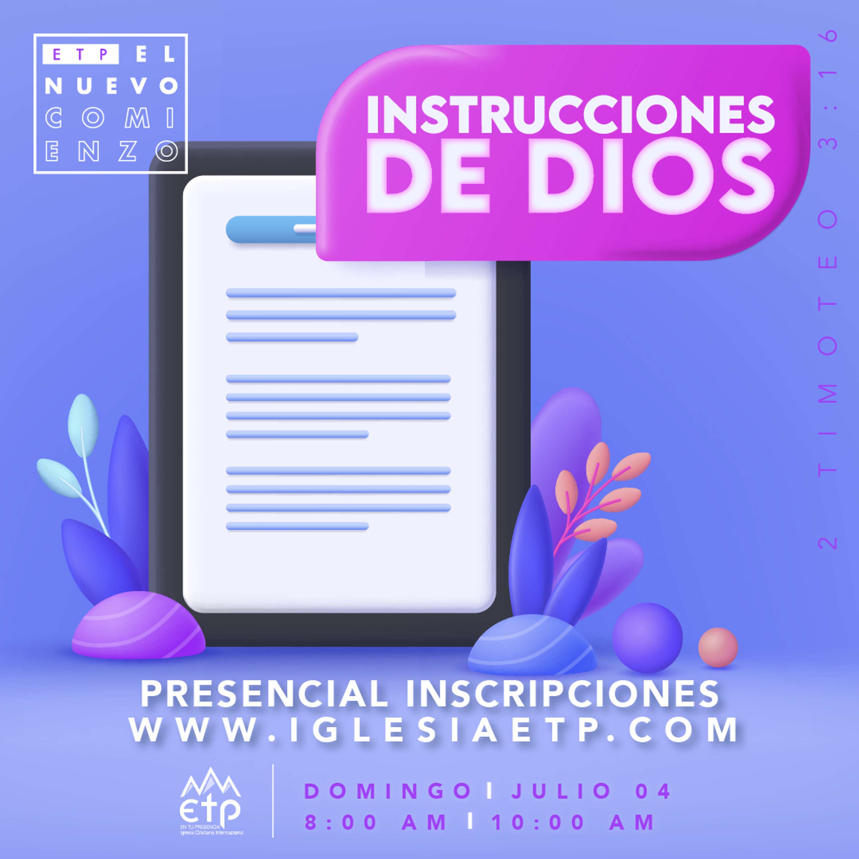 Charlas Pastores Luis Salas y Jeannette Noguera, Iglesia ETP