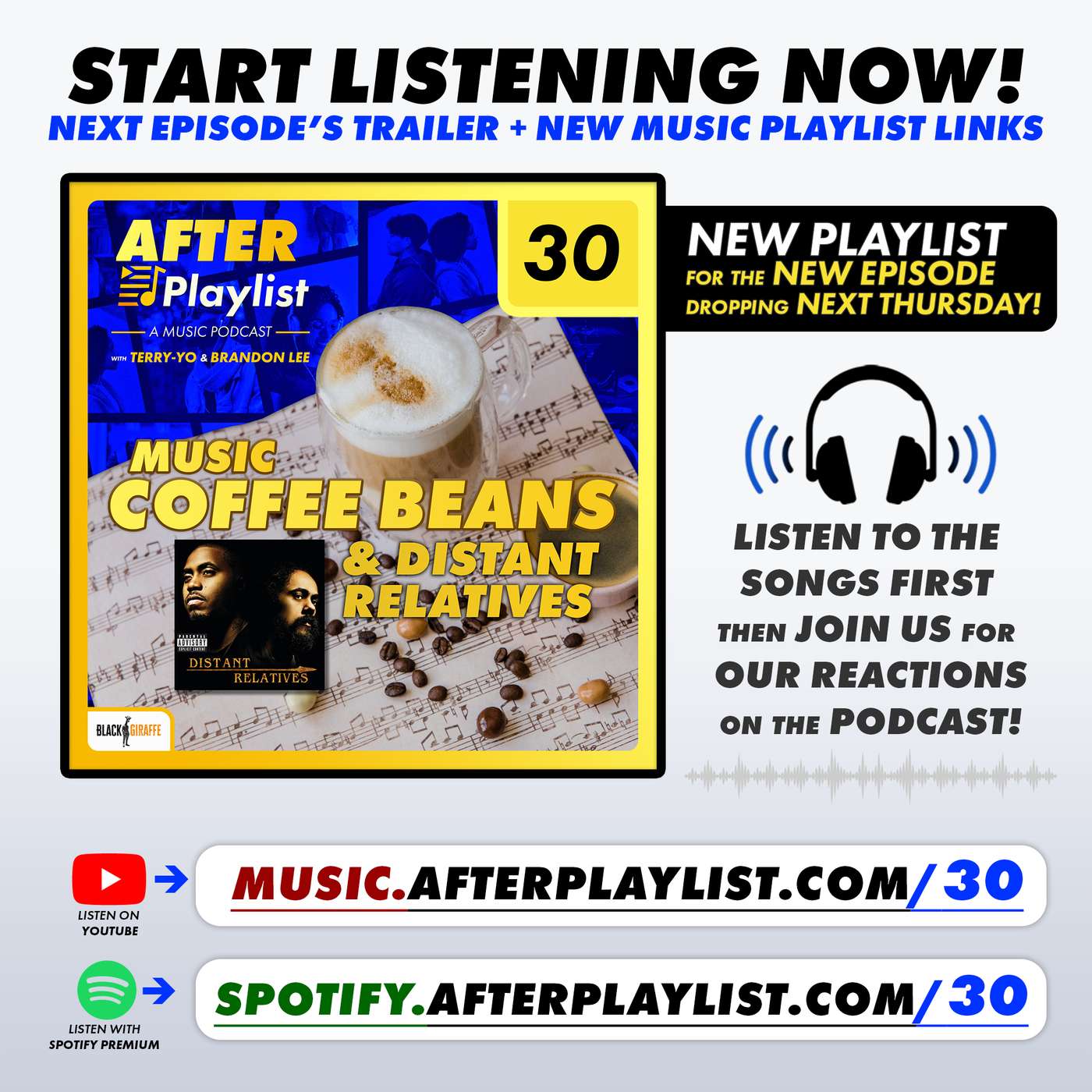 Music Coffee Beans & Distant Relatives (Episode Trailer + Music Links)