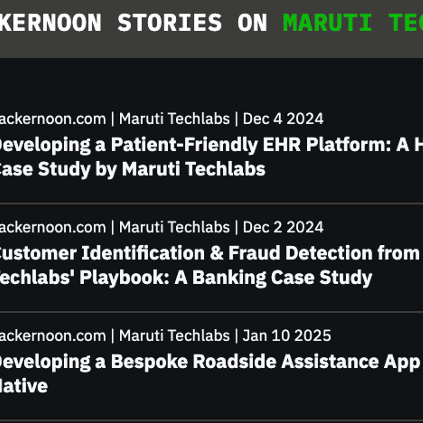 Meet Maruti Techlabs: HackerNoon Company of the Week