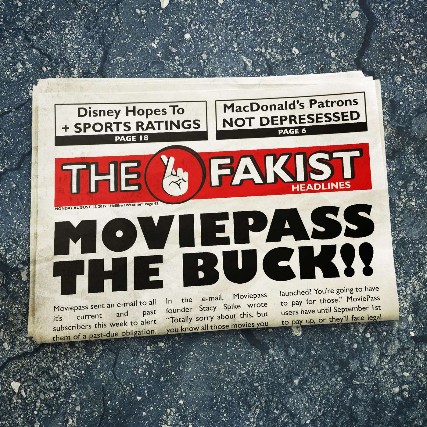 August 12, 2019 - Moviepass's Mix-Up, DJ Cooper's Pregnancy, and MacDonald's Fixes Depression episode artwork