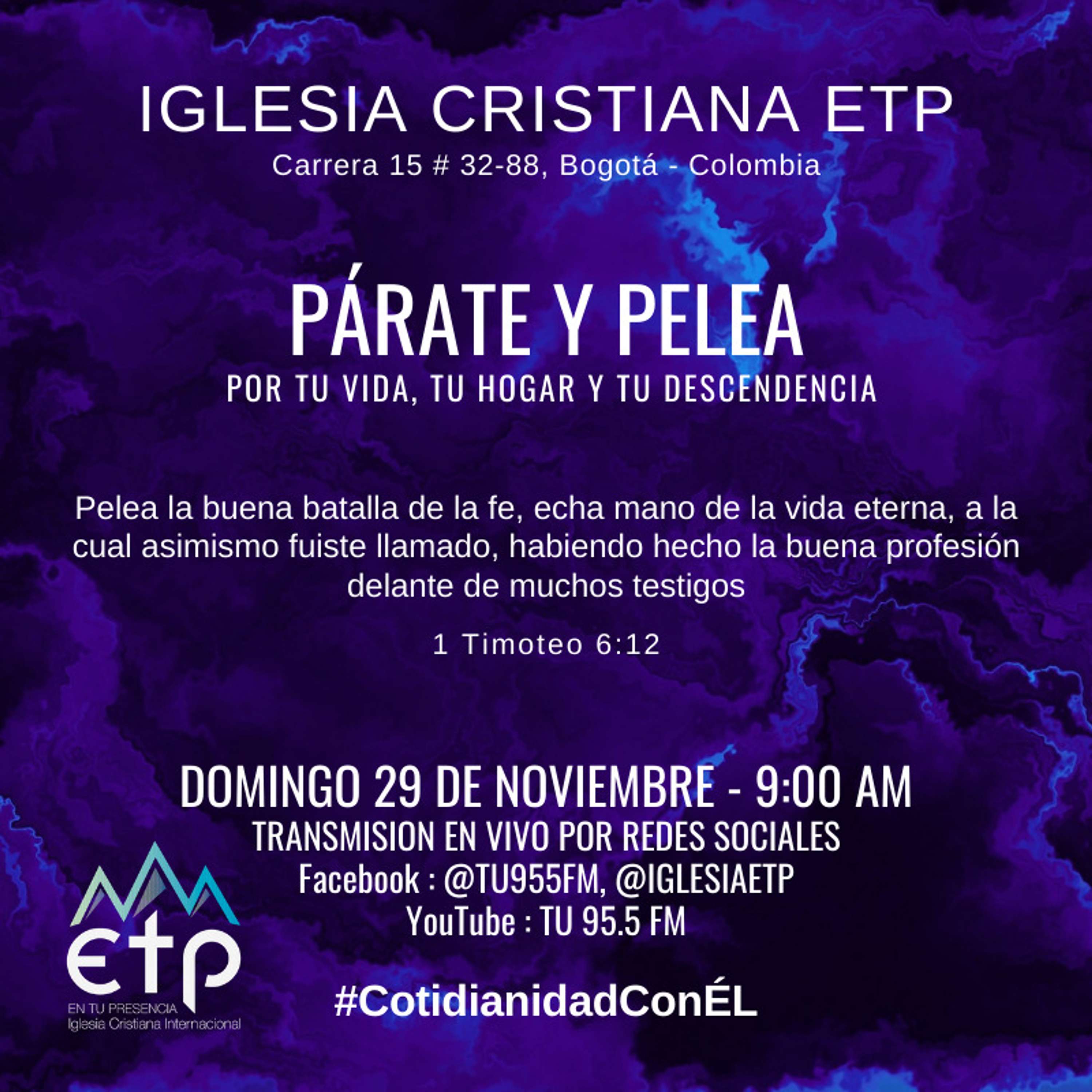 Charlas Pastores Luis Salas y Jeannette Noguera, Iglesia ETP