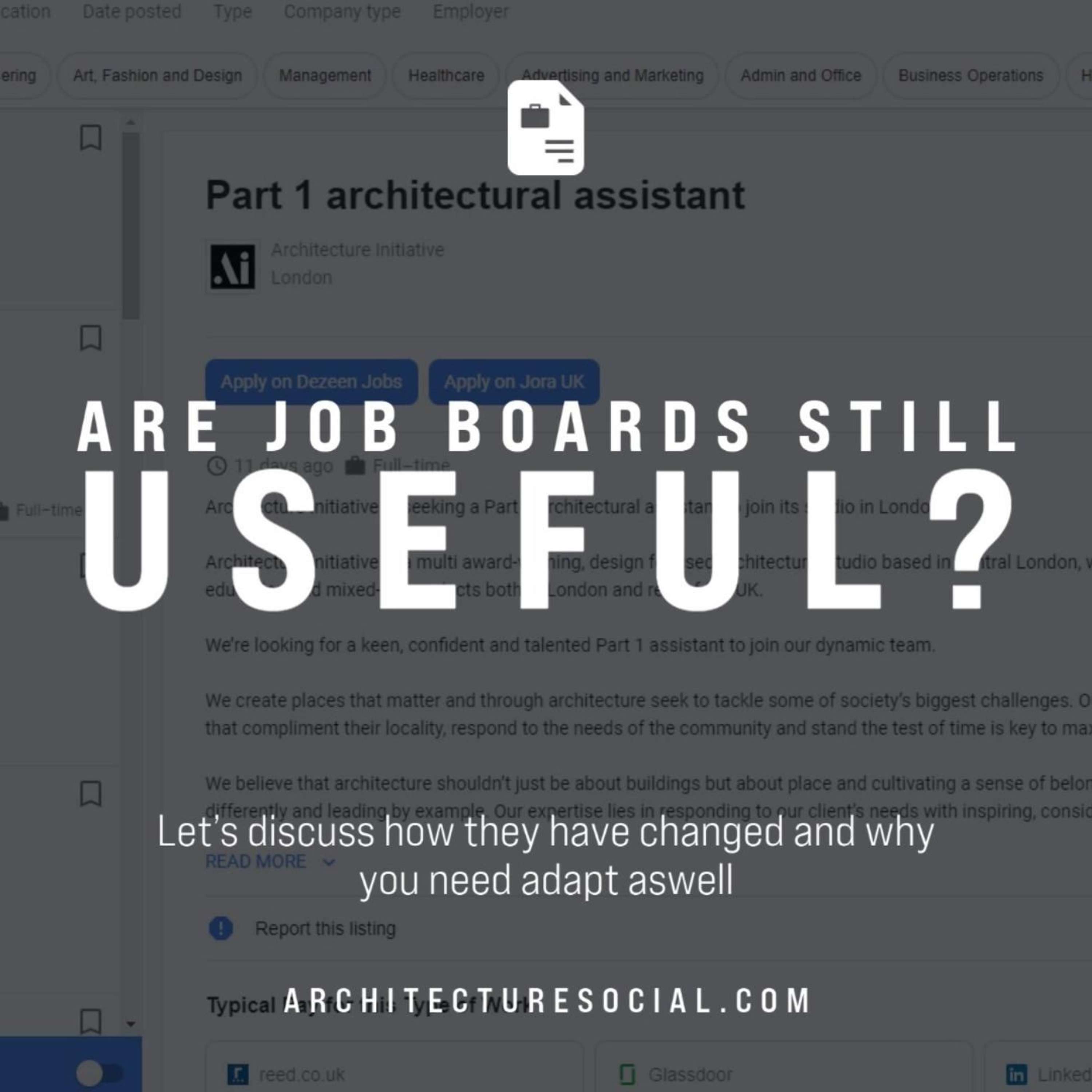 Are Architecture Job Boards still useful?