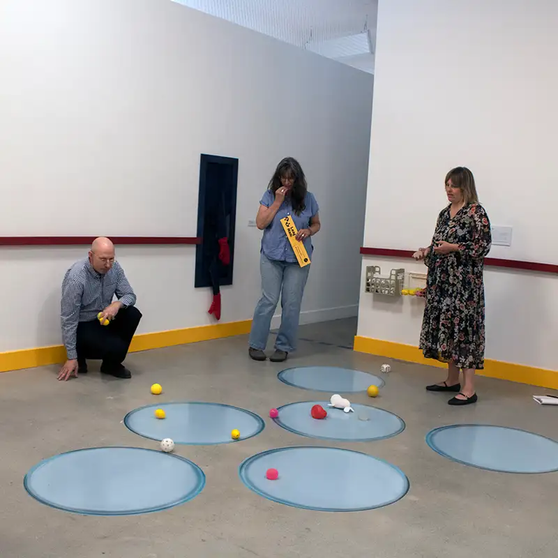 New art exhibits at the Nanaimo Art Gallery invite people to dance, jump, and play inside the gallery