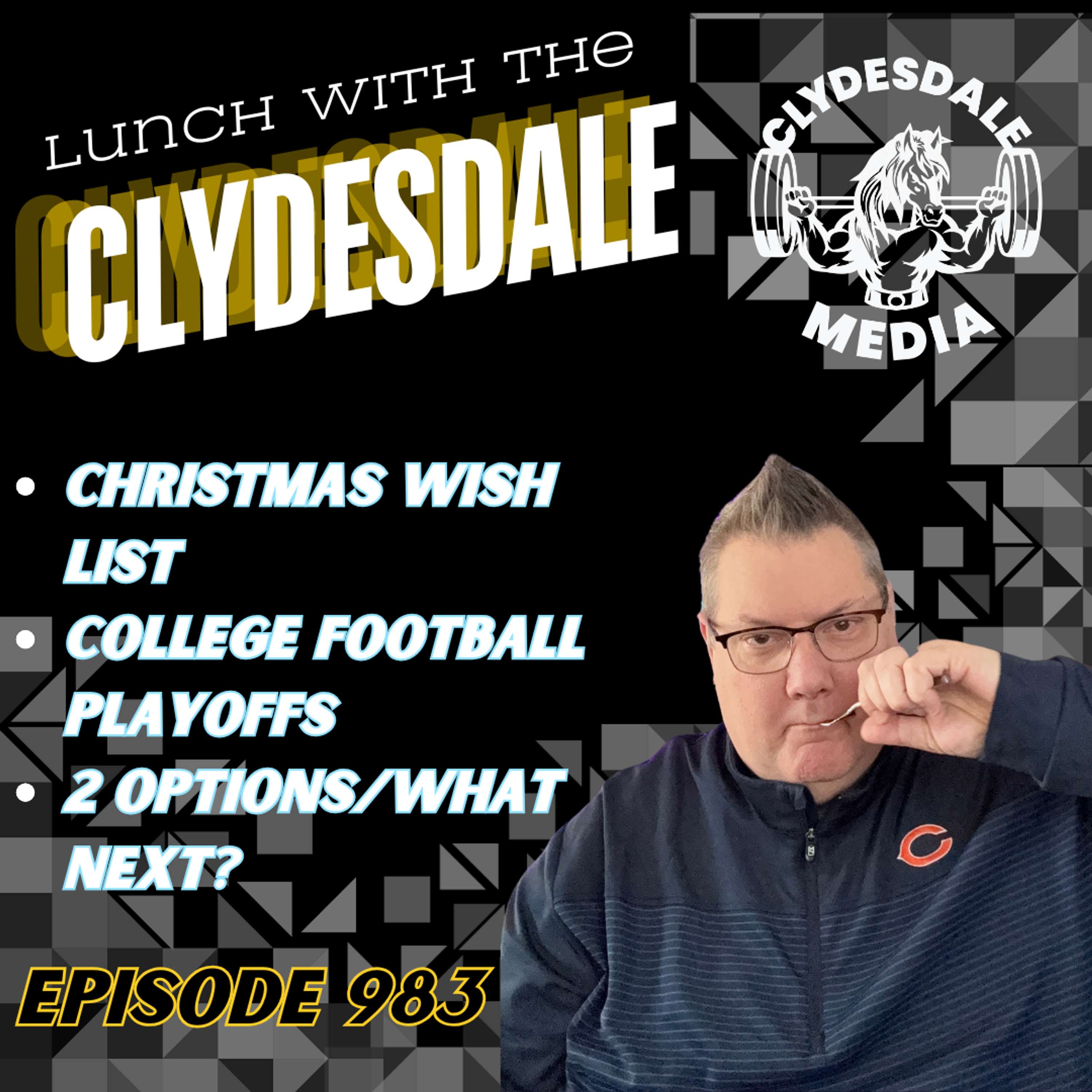 Lunch with the Clydesdale - Happy Christmas Eve!