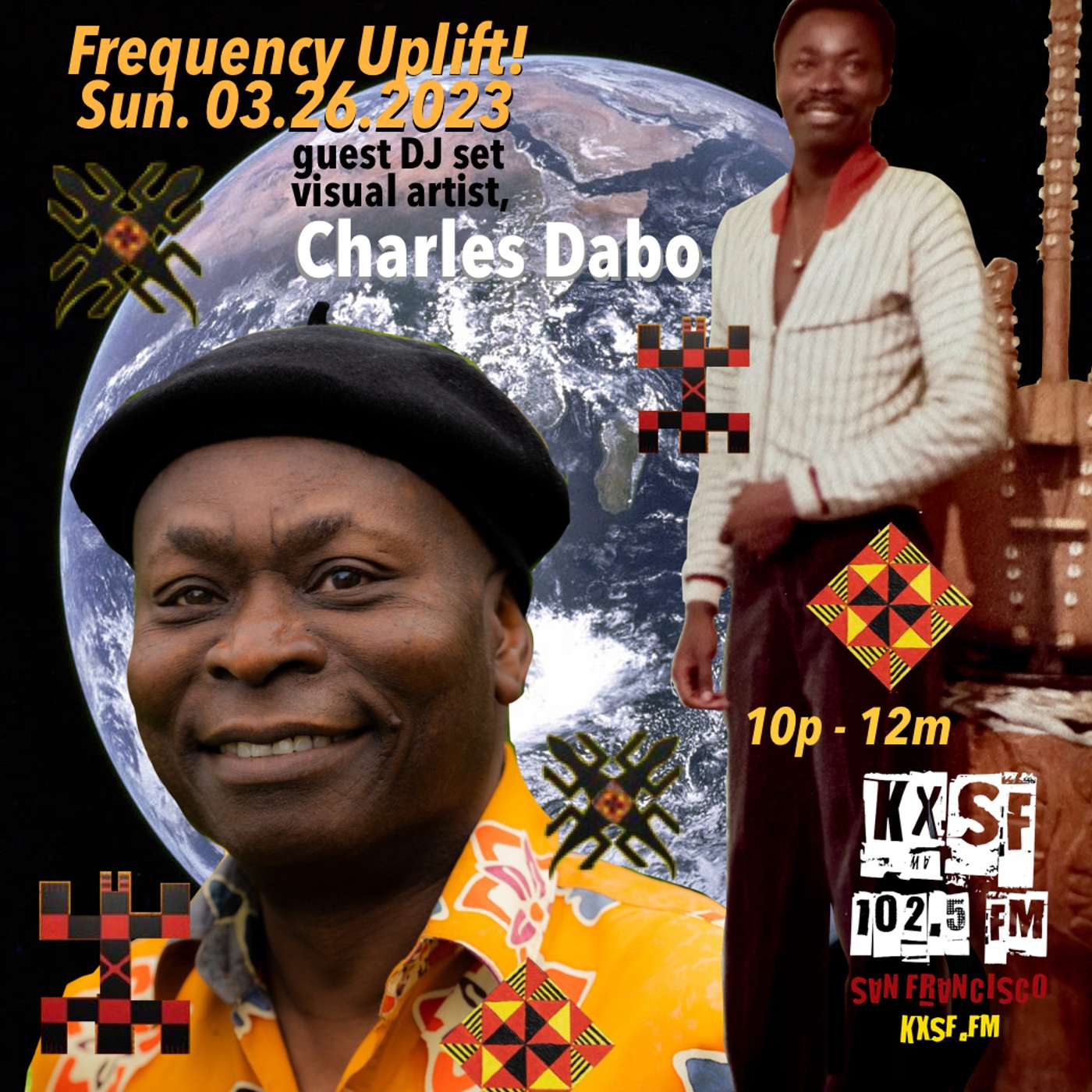 FREQUENCY UPLIFT ! SUN. 03.26.2023 ! _special guest DJ Charles Dabo ! episode artwork