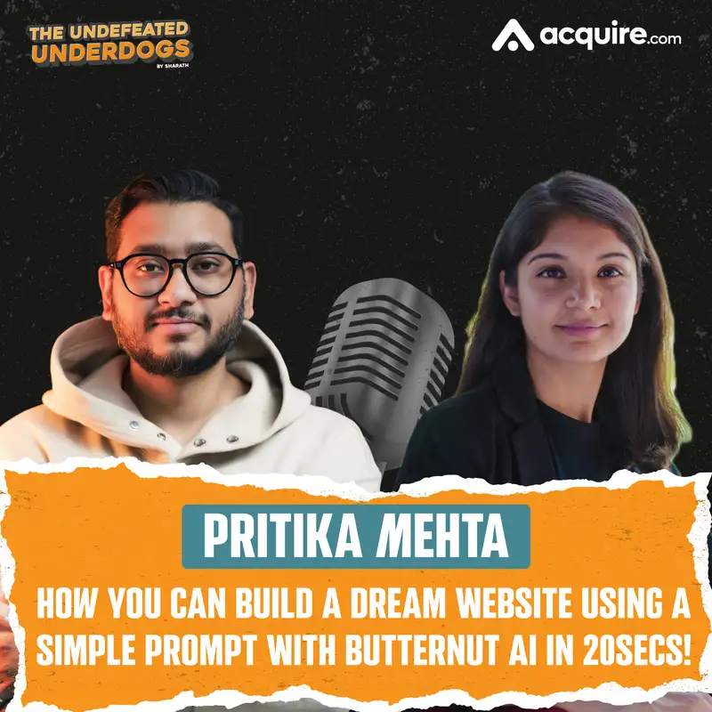Pritika Mehta - How you can build a dream website using a simple prompt with Butternut AI in 20secs!