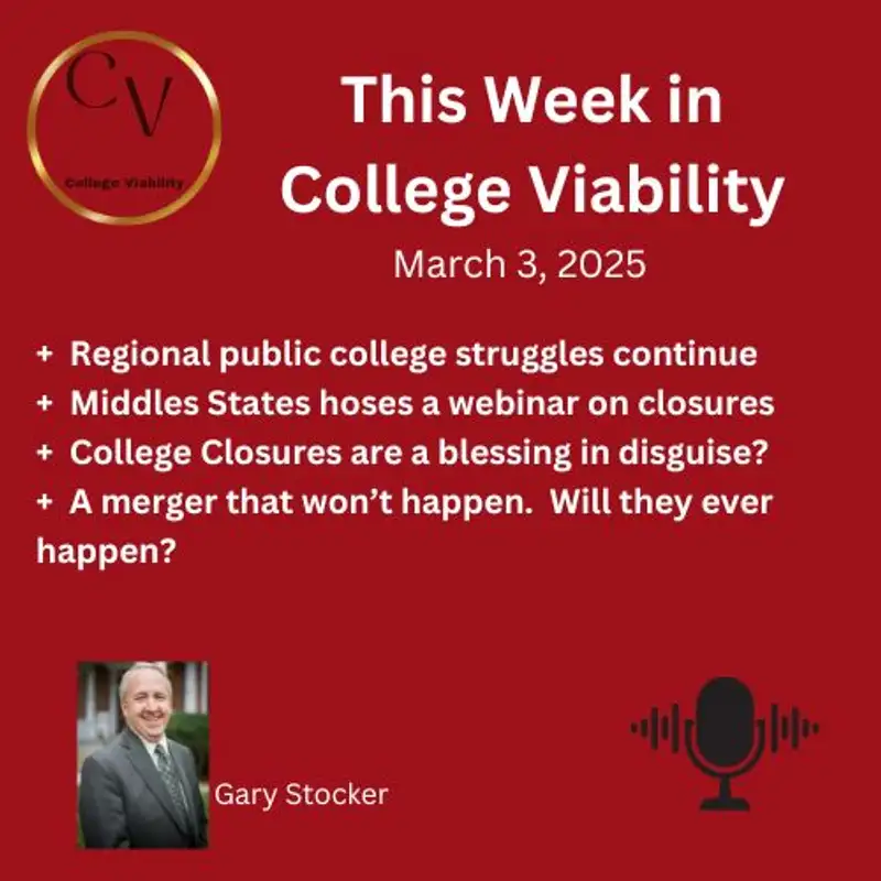 This Week In College Viability (TWICV) for March 3, 2025