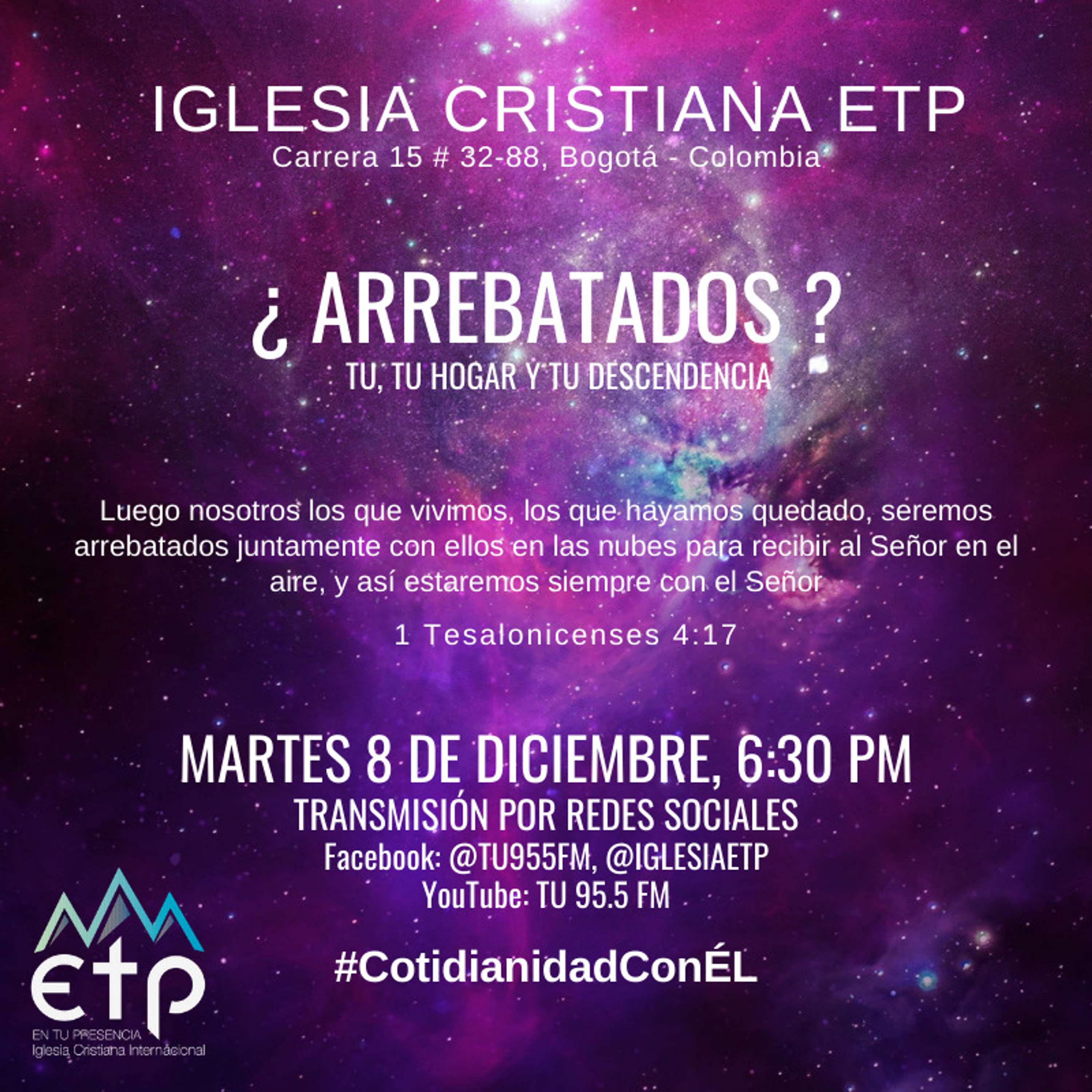 Charlas Pastores Luis Salas y Jeannette Noguera, Iglesia ETP
