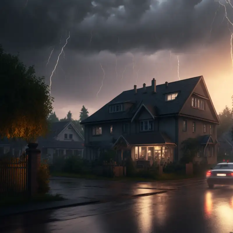 Suburban Storm - Heavy Rain and Thunder | 11 Hours