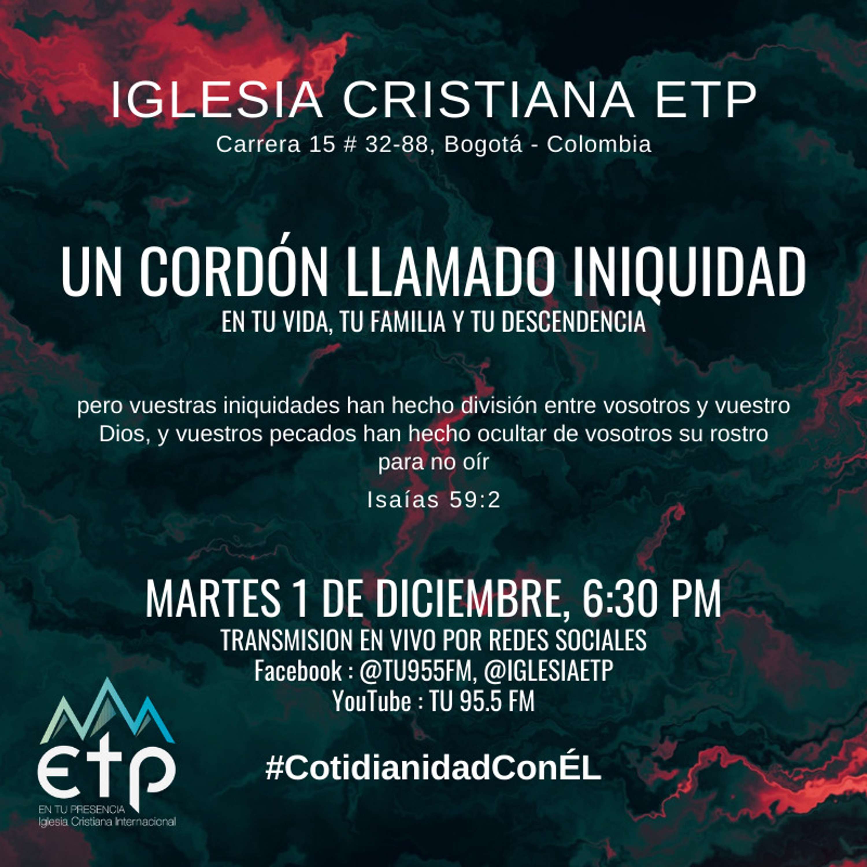 Charlas Pastores Luis Salas y Jeannette Noguera, Iglesia ETP